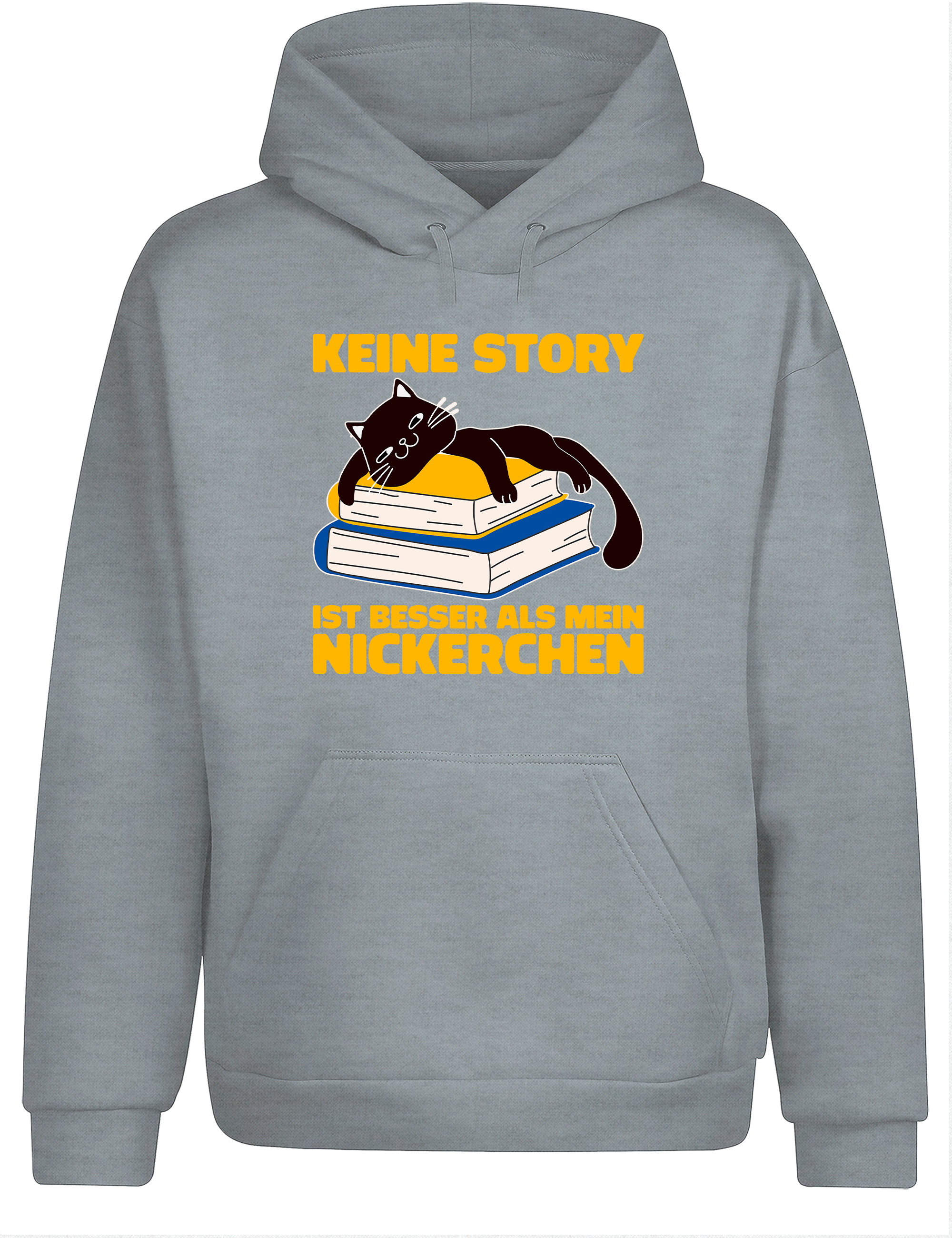 Keine Story ist besser als mein Nickerchen – Hoodie im Retro Stil | Lustiger Kapuzenpullover für Bücherfreunde, Bibliothek & Freizeit