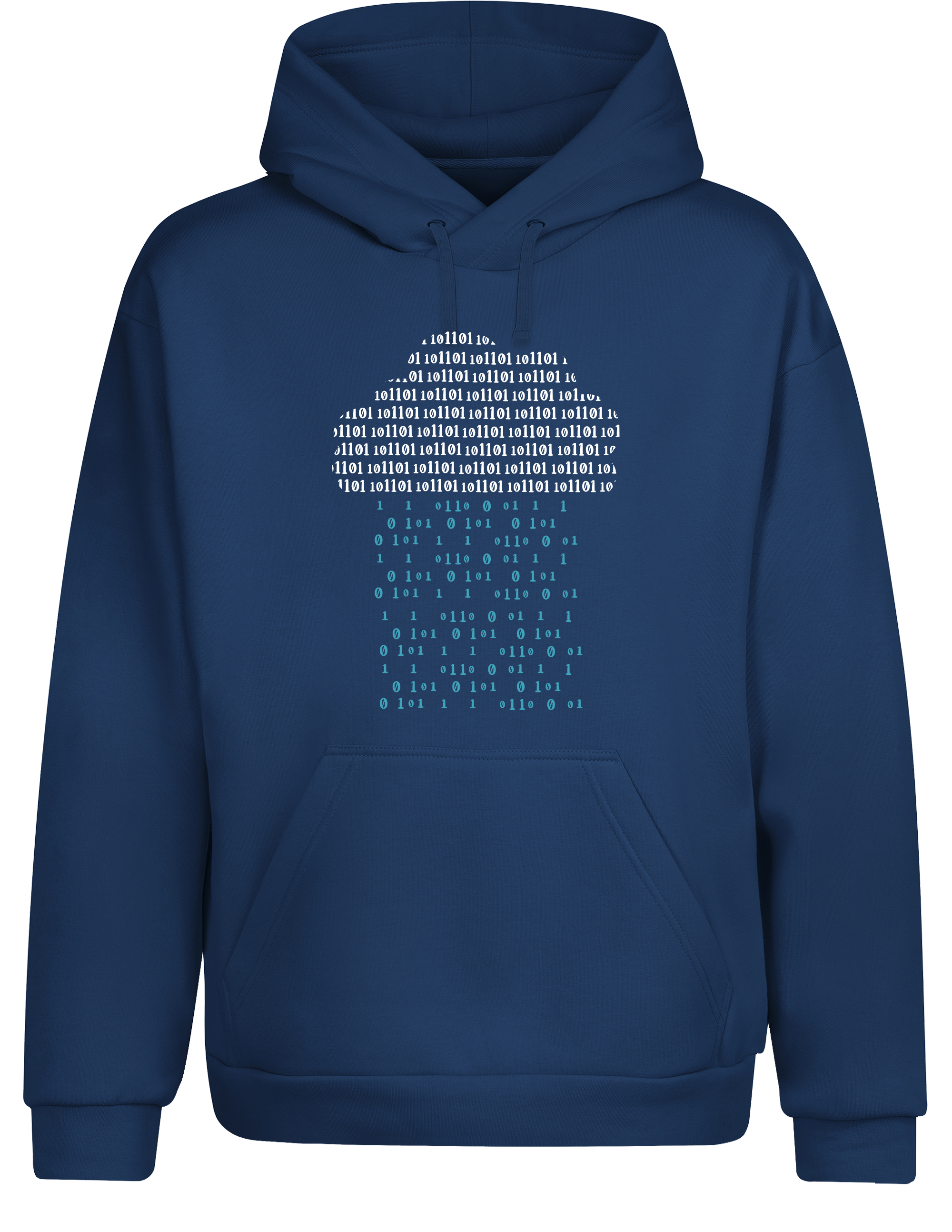 Binary Mushroom – Hoodie im Retro Stil | Lustiger Kapuzenpullover für Gamer, Programmierer & IT-Fans