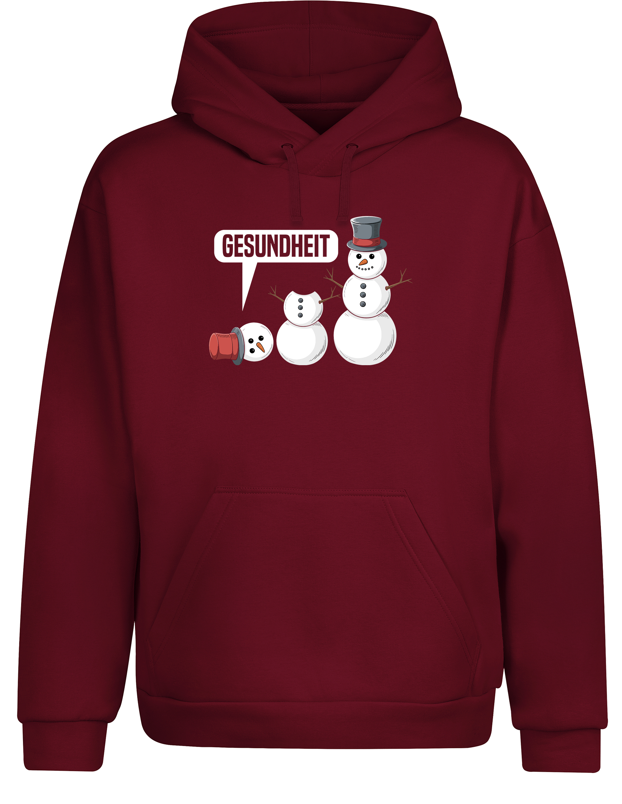 Unisex Hoodie „Gesundheit – Schneemann Gag“ | Lustiger Winter Hoodie für Weihnachten & Alltag