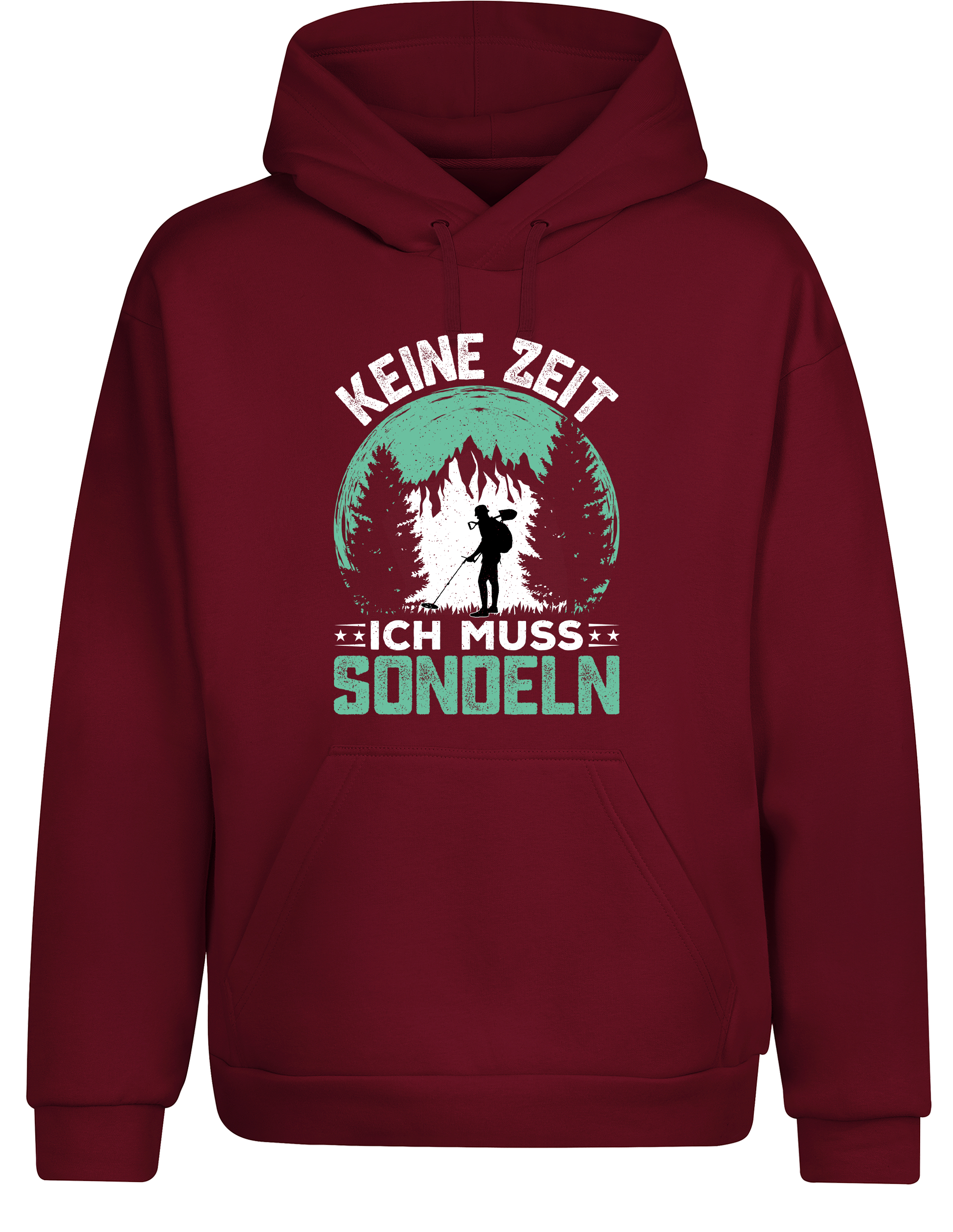 Kein Zeit, ich muss sondeln – Hoodie im Retro Stil | Bequemer Kapuzenpullover für Sondengänger, Freizeit & Geschenkidee