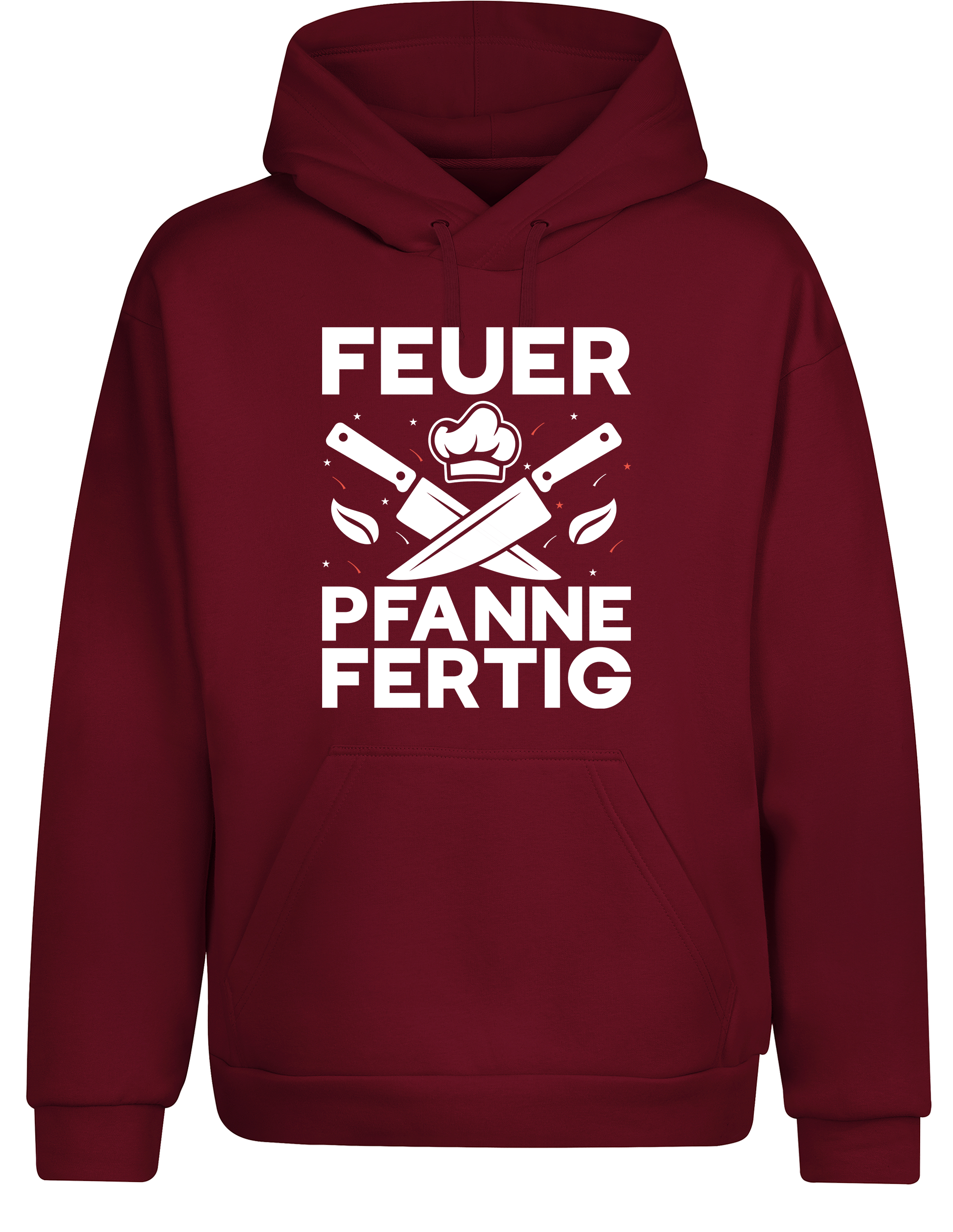 Unisex Hoodie „Feuer Pfanne Fertig“ | Cooler Koch Hoodie für Küche & Grill