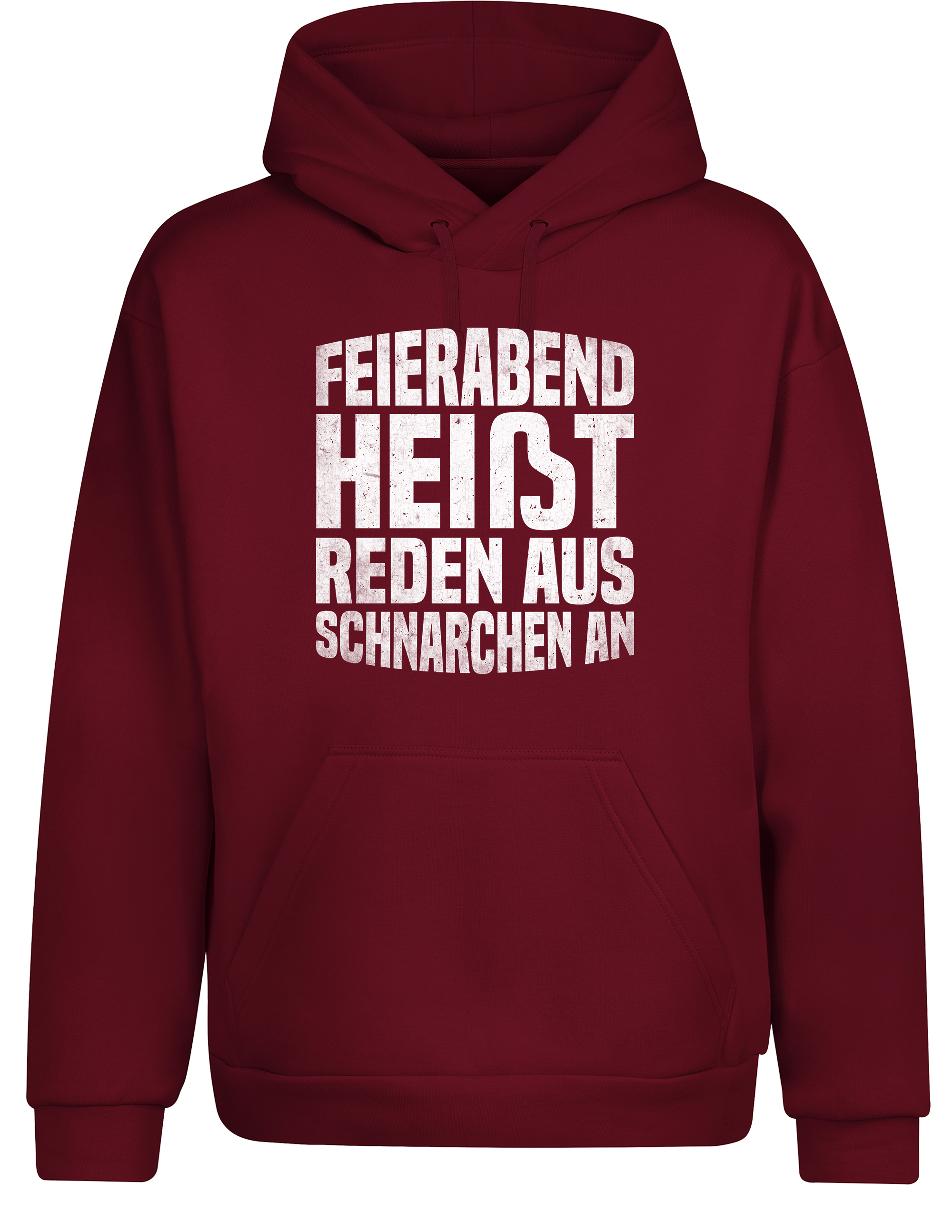 Feierabend Humor – Hoodie „Reden aus, Schnarchen an“ | Lustiger Kapuzenpullover für Couchhelden & Schlafkönige