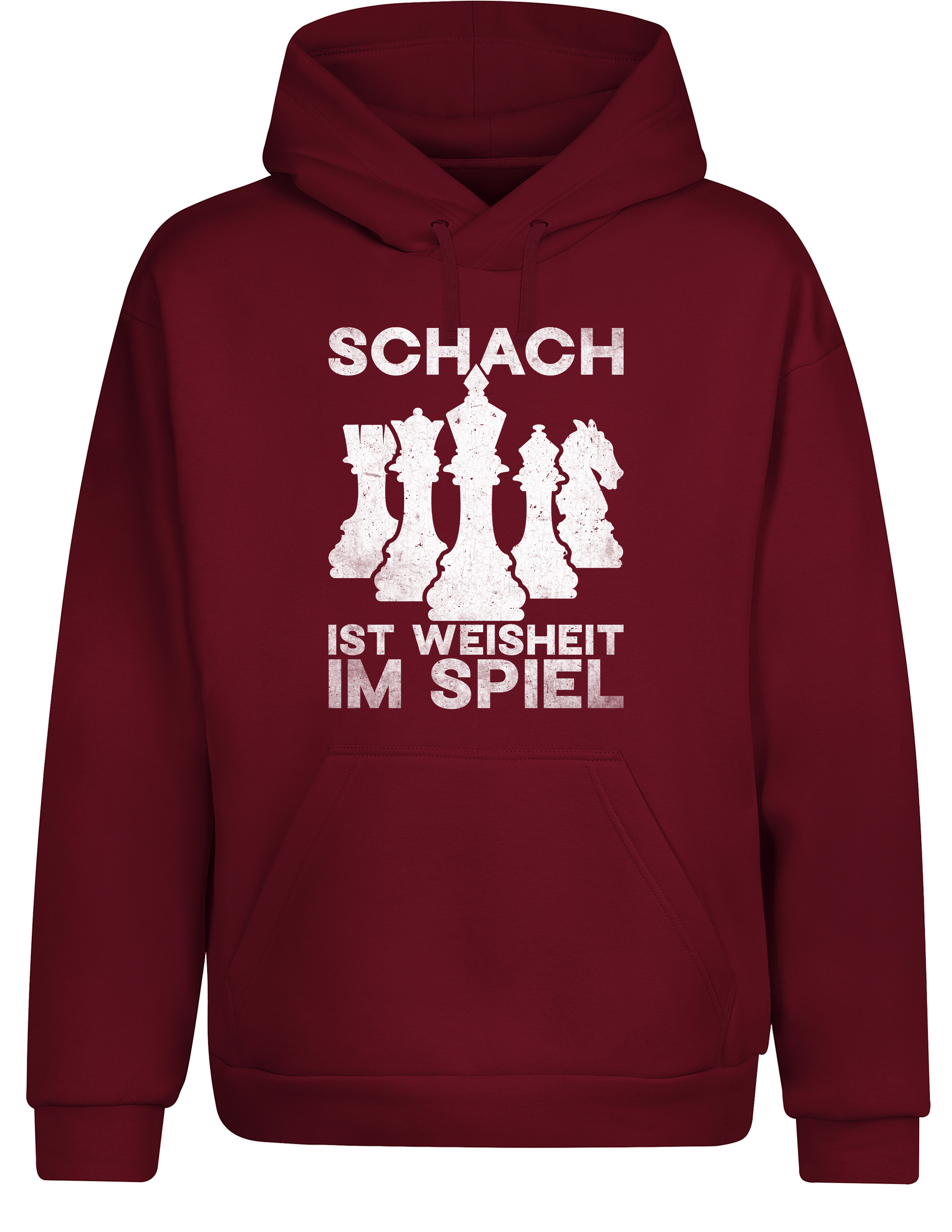 Schach ist Weisheit im Spiel – Hoodie im Retro-Stil | Perfekter Kapuzenpullover für Schachspieler, Turniere, Freizeit & als Geschenkidee