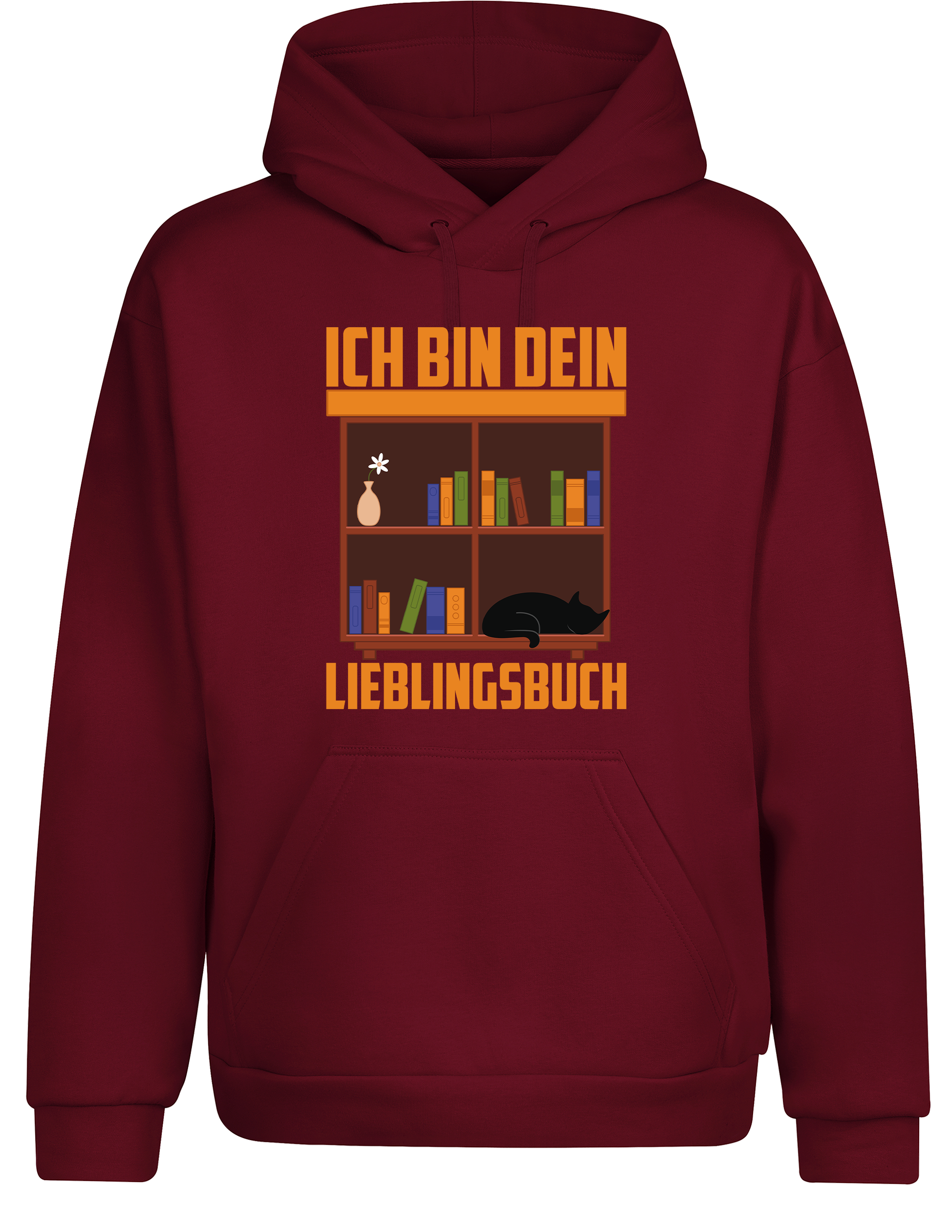 Ich bin dein Lieblingsbuch – Hoodie im Retro Stil | Lustiger Kapuzenpullover für Bücherfreunde, Lesen & Freizeit