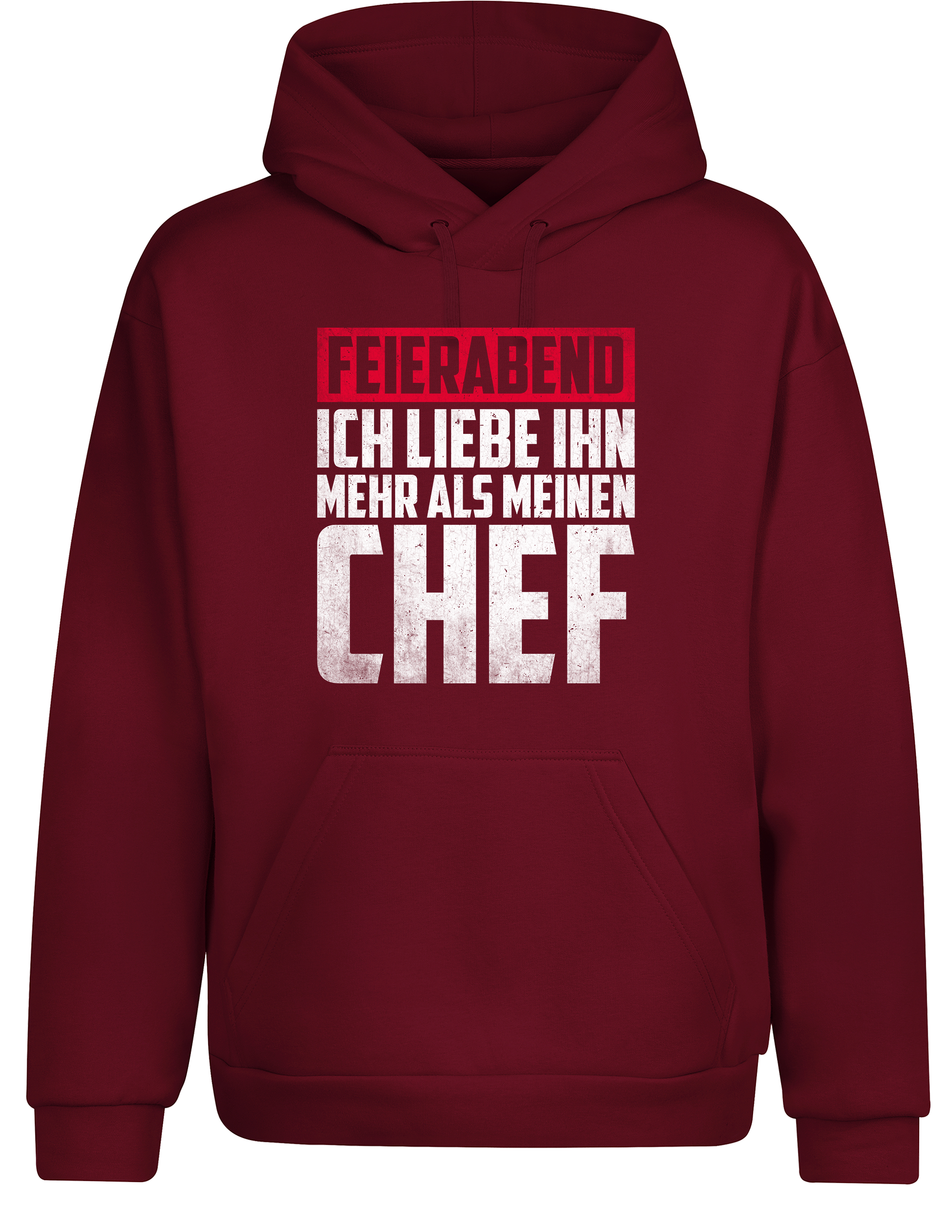 Feierabend – Hoodie „Ich liebe ihn mehr als meinen Chef“ | Lustiger Kapuzenpullover für Berufstätige & Chill-Fans