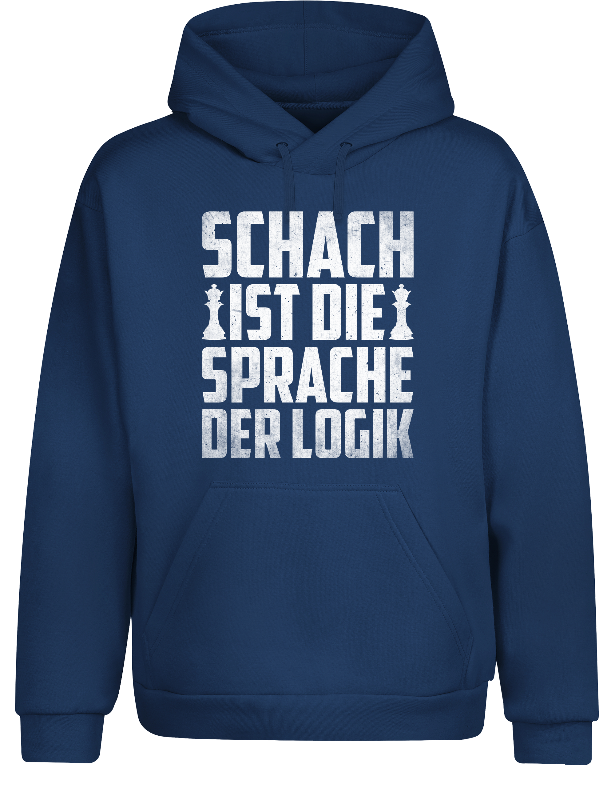 Schach ist die Sprache der Logik – Hoodie im Retro-Stil | Perfekter Kapuzenpullover für Schachspieler, Turniere, Freizeit & als Geschenkidee