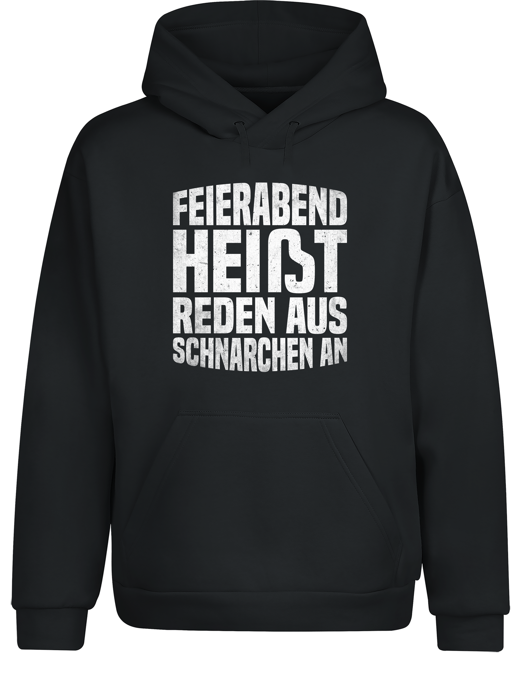 Feierabend Humor – Hoodie „Reden aus, Schnarchen an“ | Lustiger Kapuzenpullover für Couchhelden & Schlafkönige