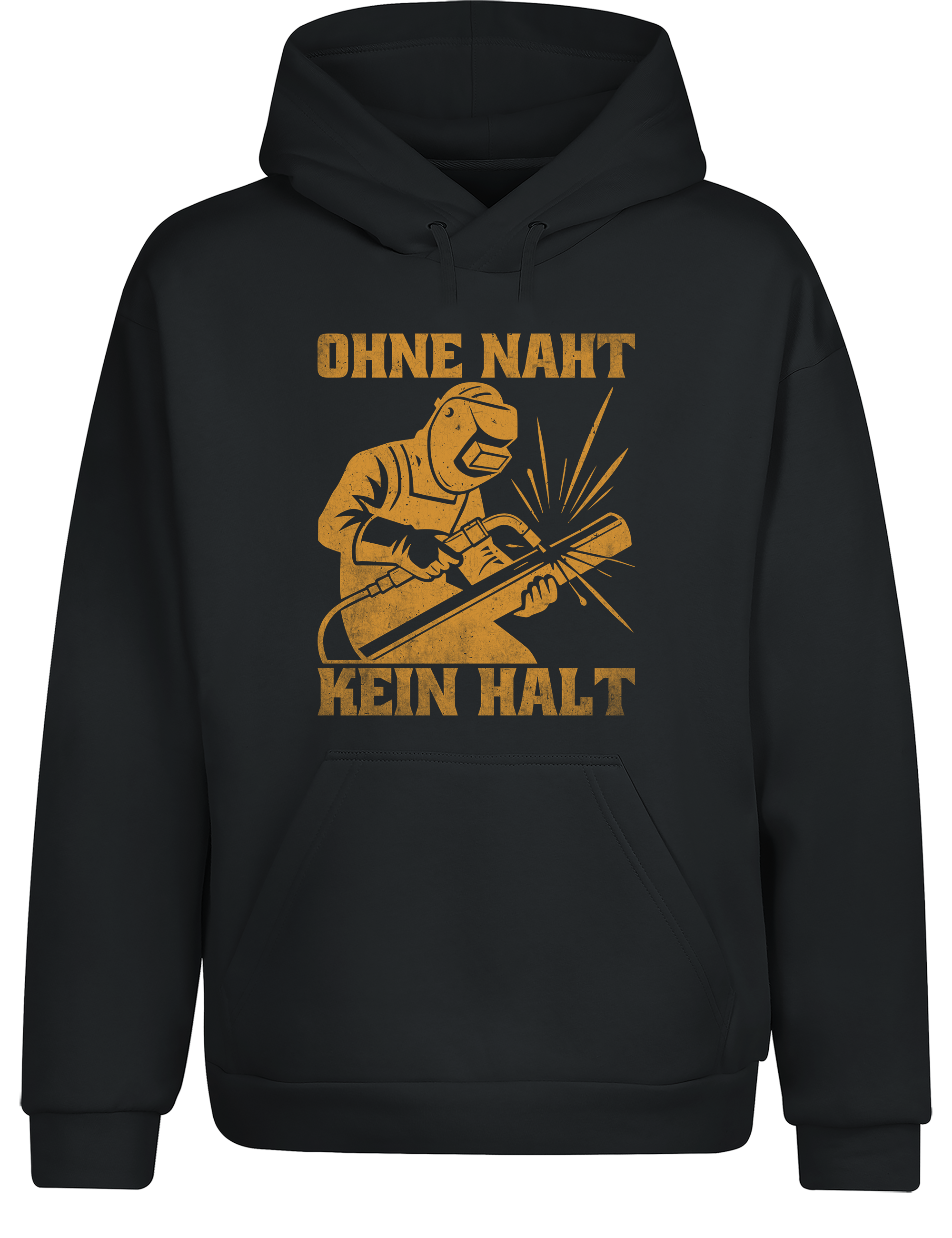 Ohne Naht kein Halt – Hoodie im Retro Stil | Lustiger Kapuzenpullover für Schweißer, Metallbauer & Handwerker