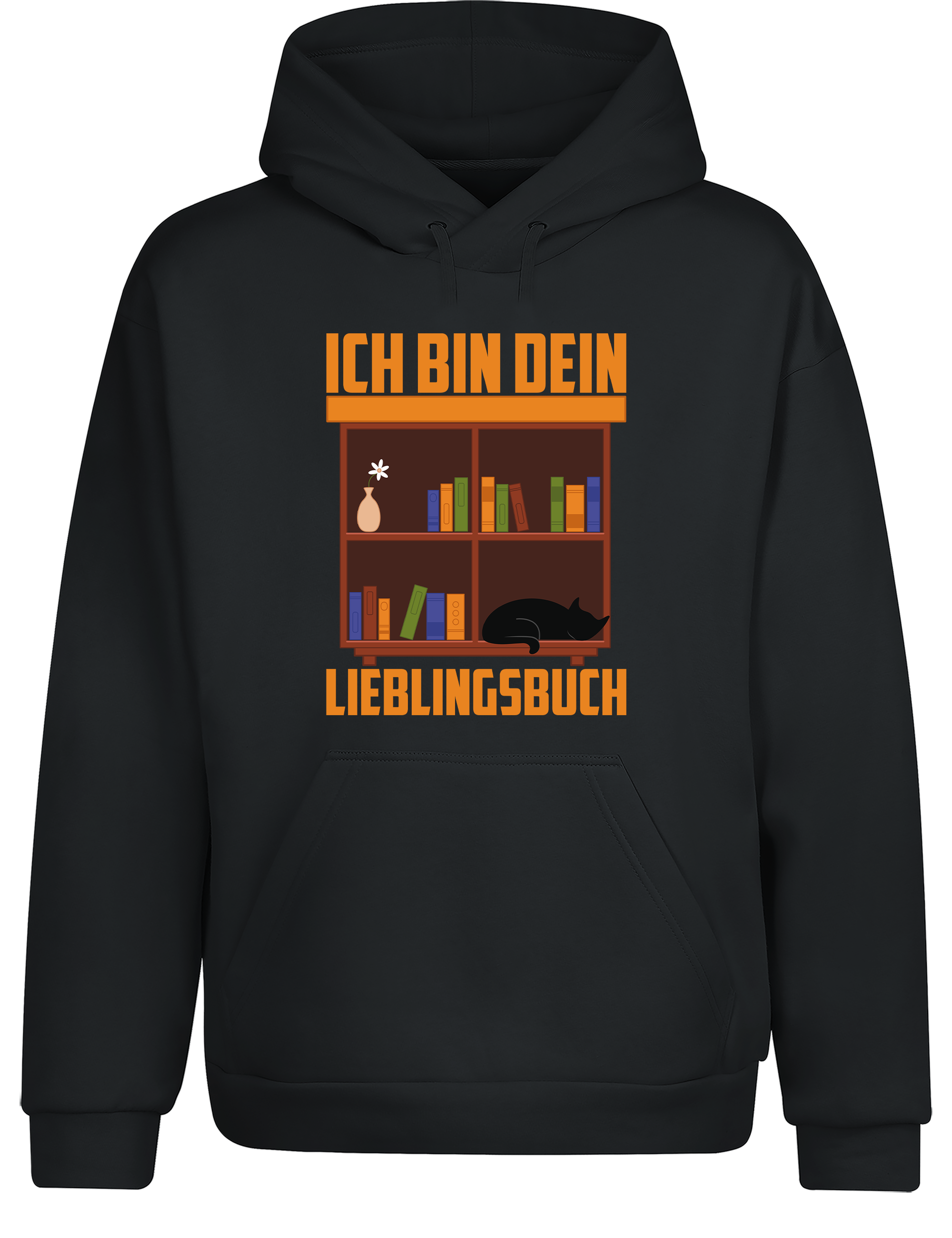 Ich bin dein Lieblingsbuch – Hoodie im Retro Stil | Lustiger Kapuzenpullover für Bücherfreunde, Lesen & Freizeit
