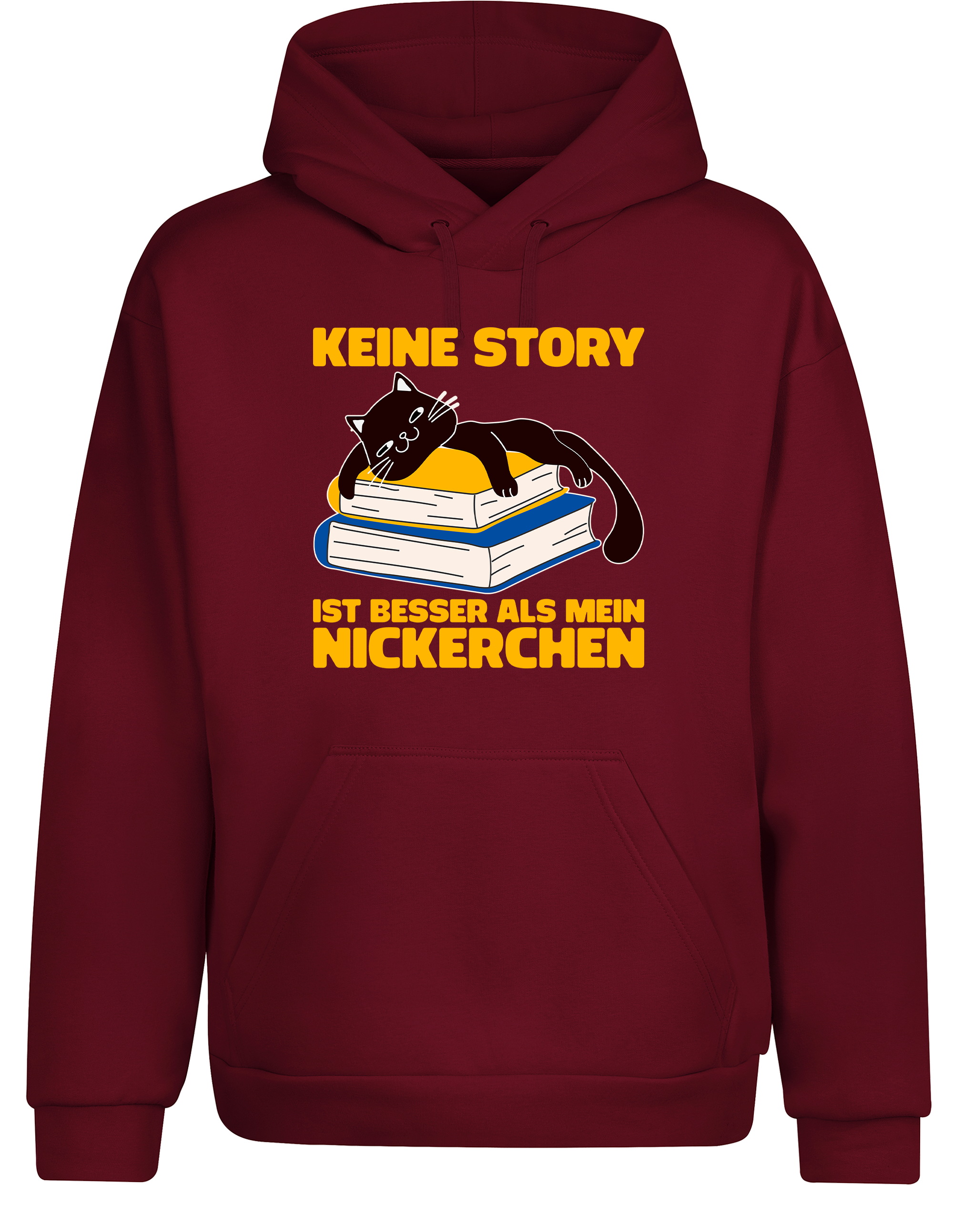 Keine Story ist besser als mein Nickerchen – Hoodie im Retro Stil | Lustiger Kapuzenpullover für Bücherfreunde, Bibliothek & Freizeit