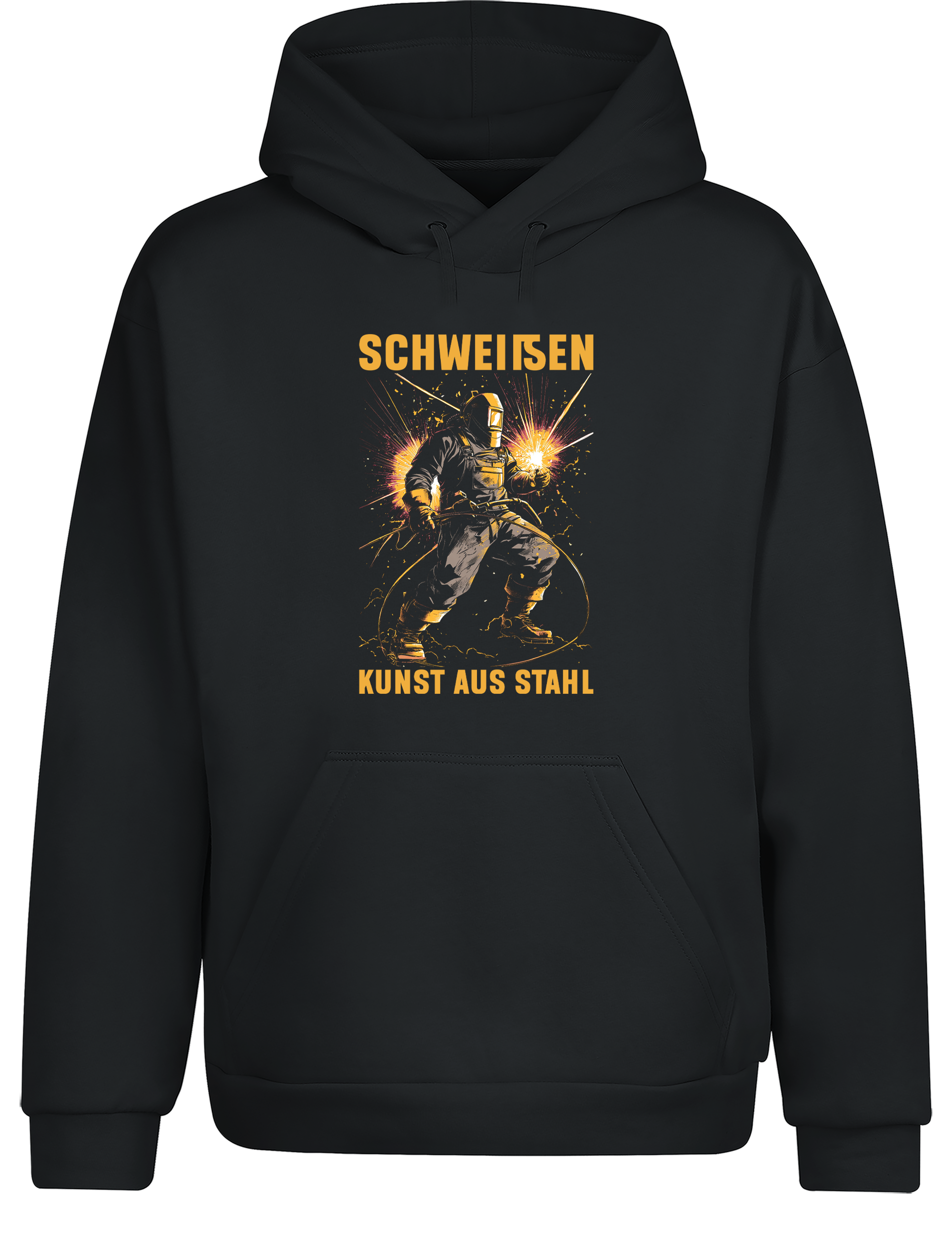 Schweißen – Kunst aus Stahl – Hoodie im Retro Stil | Lustiger Kapuzenpullover für Schweißer, Metallbauer & Handwerker
