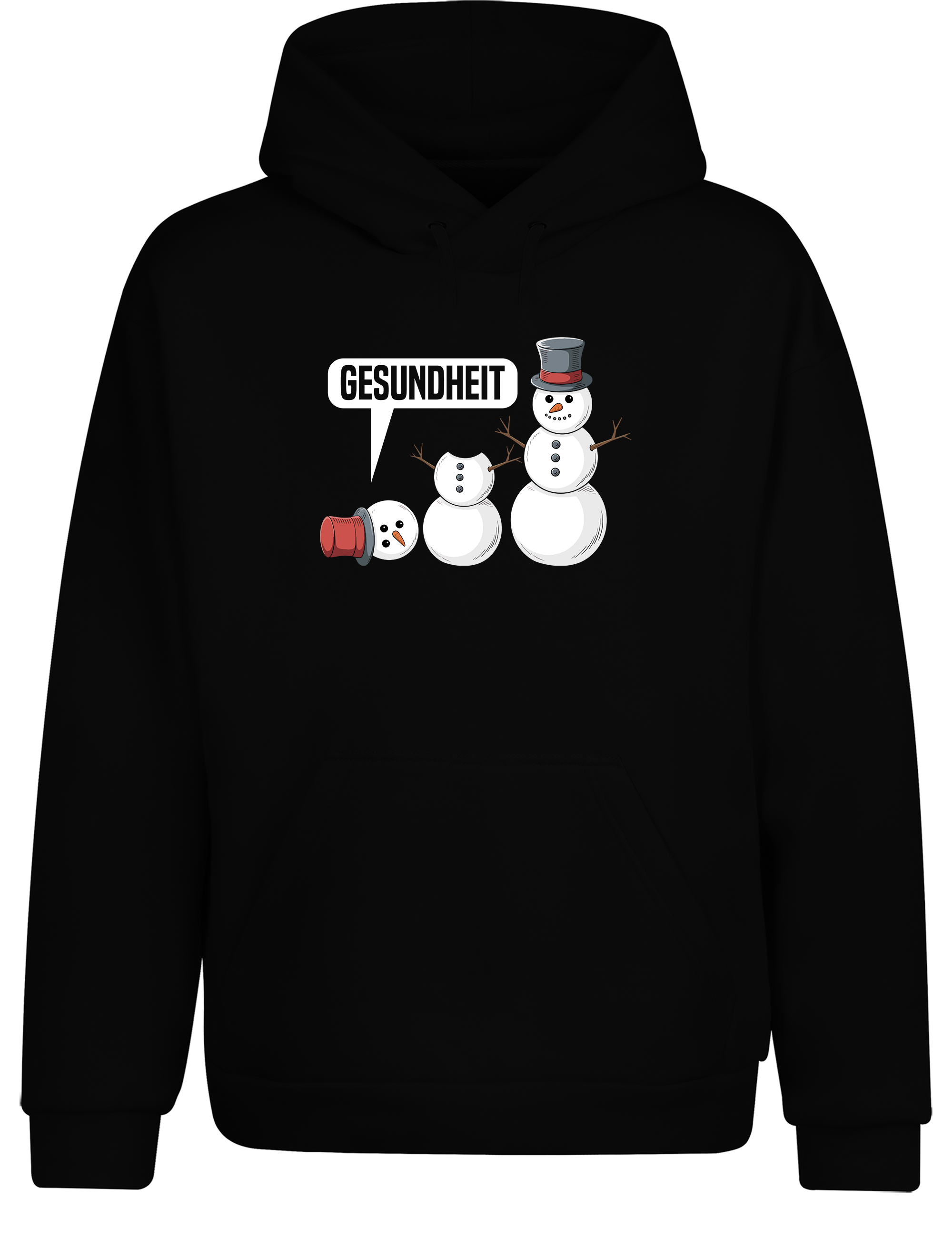 Unisex Hoodie „Gesundheit – Schneemann Gag“ | Lustiger Winter Hoodie für Weihnachten & Alltag