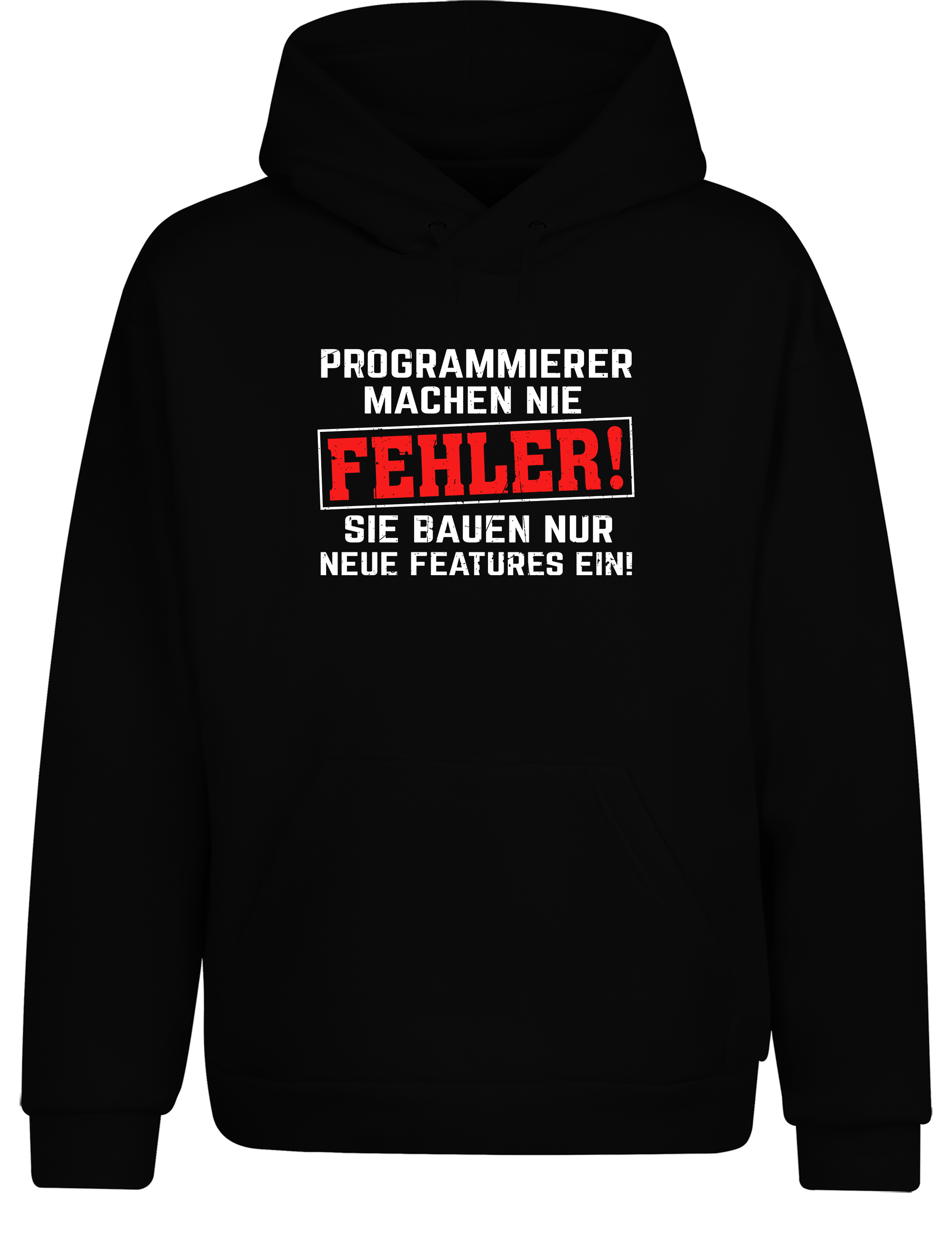 Programmierer machen nie Fehler – Hoodie im Retro Stil | Lustiger Kapuzenpullover für Entwickler, Coder & IT-Fans