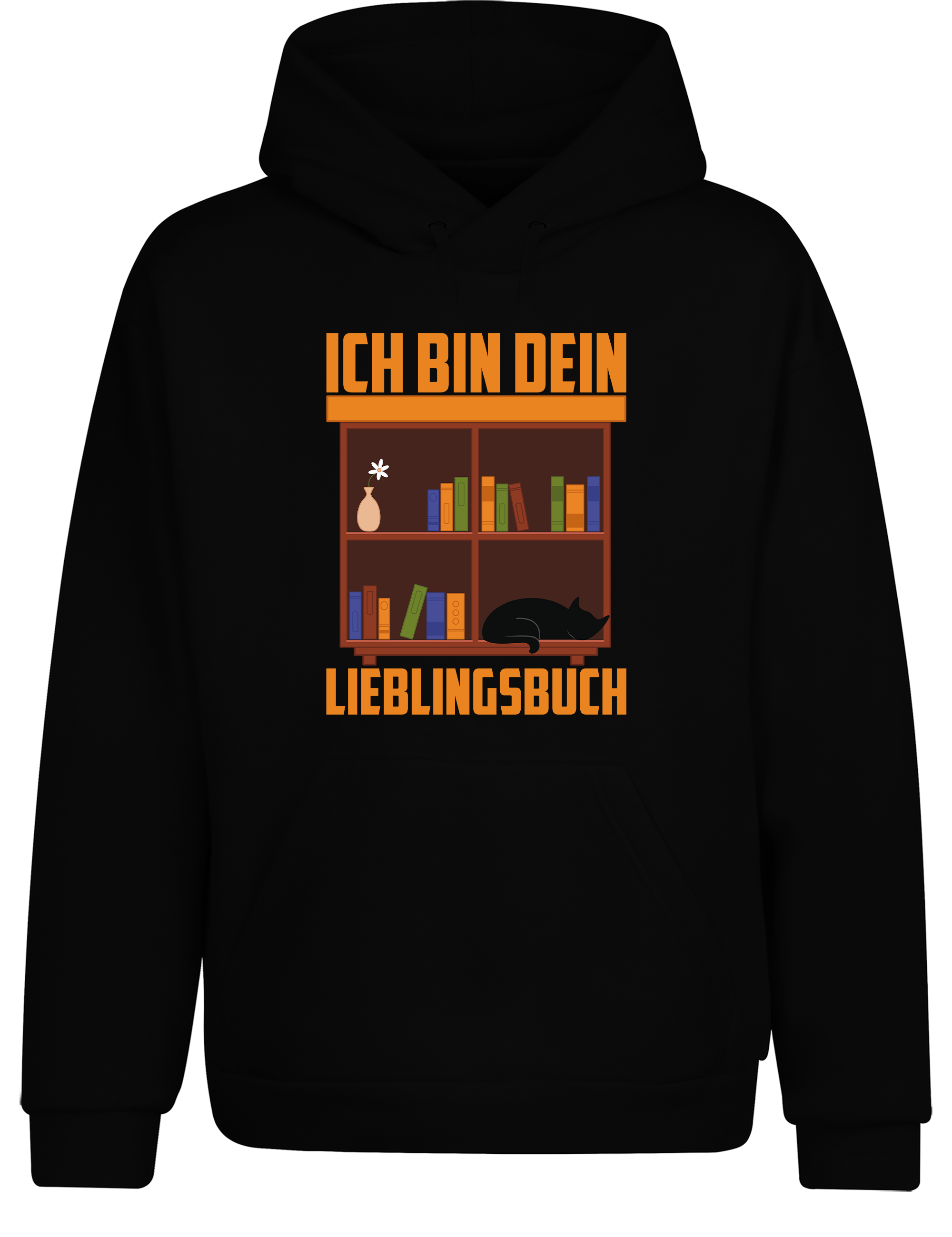 Ich bin dein Lieblingsbuch – Hoodie im Retro Stil | Lustiger Kapuzenpullover für Bücherfreunde, Lesen & Freizeit