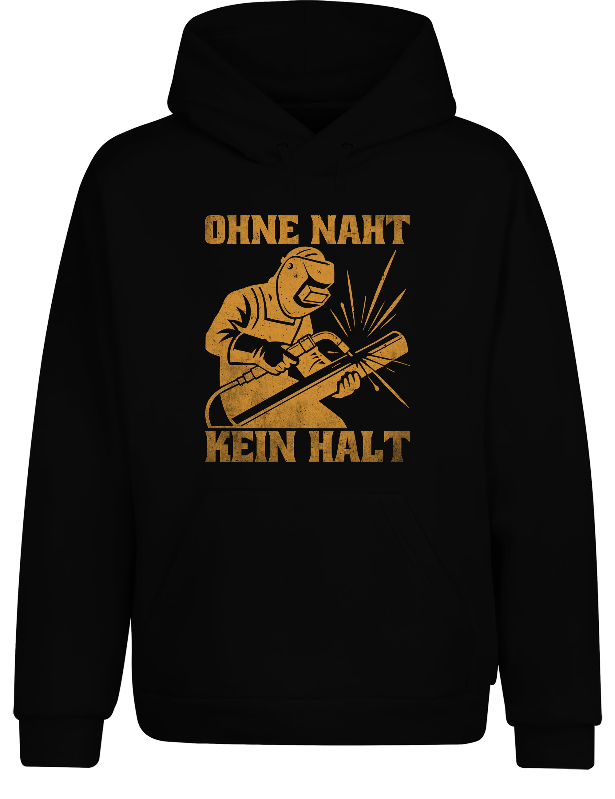 Ohne Naht kein Halt – Hoodie im Retro Stil | Lustiger Kapuzenpullover für Schweißer, Metallbauer & Handwerker