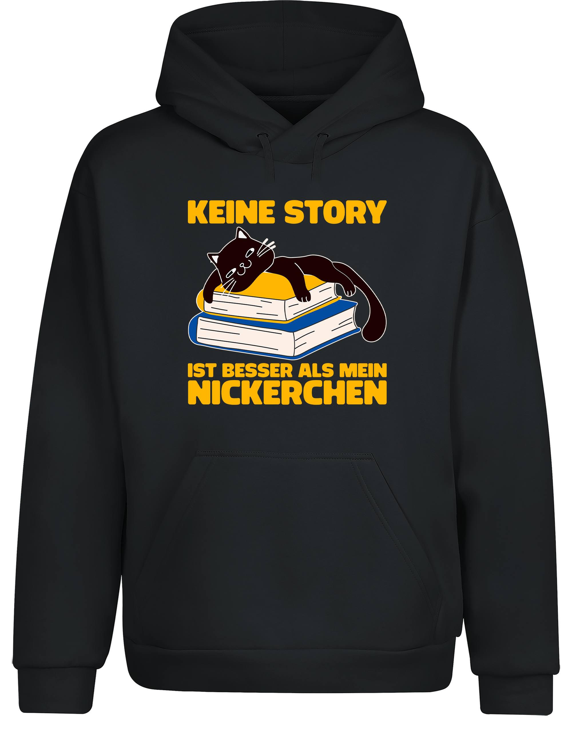 Keine Story ist besser als mein Nickerchen – Hoodie im Retro Stil | Lustiger Kapuzenpullover für Bücherfreunde, Bibliothek & Freizeit