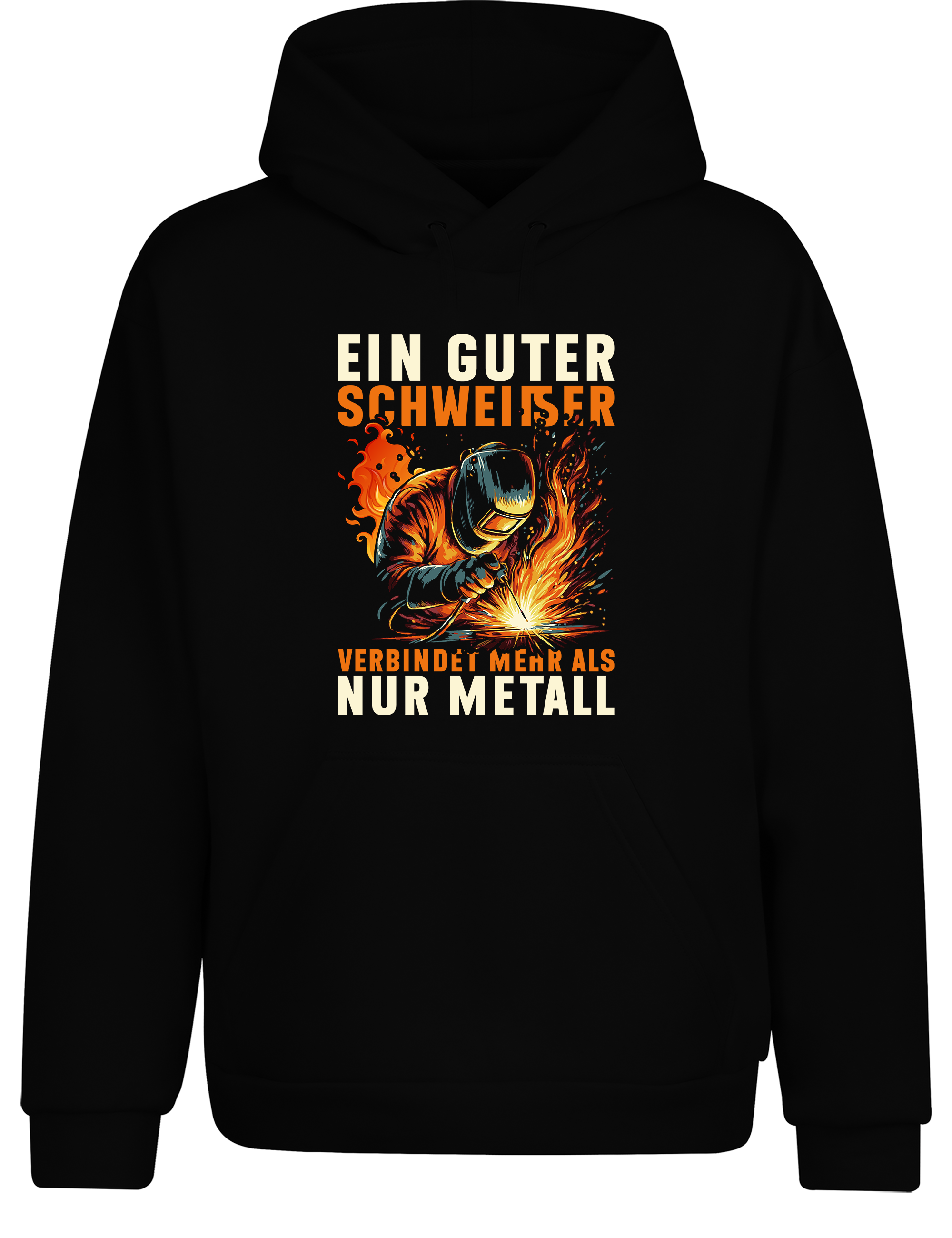 Ein guter Schweißer verbindet mehr als nur Metall – Hoodie im Retro Stil | Lustiger Kapuzenpullover für Schweißer, Metallbauer & Handwerker