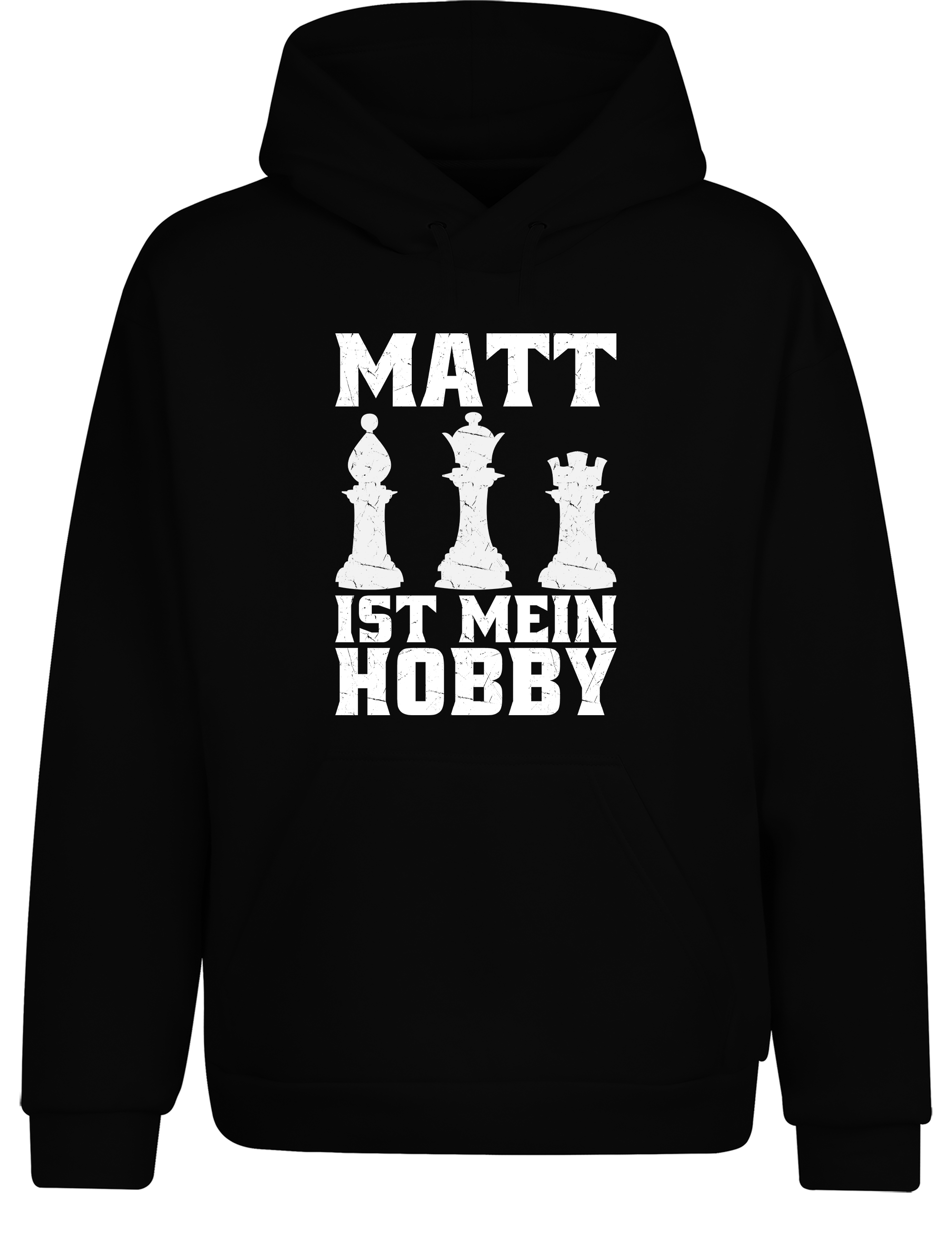 Matt ist mein Hobby – Hoodie im Retro-Stil | Perfekter Kapuzenpullover für Schachspieler, Turniere, Freizeit & als Geschenkidee