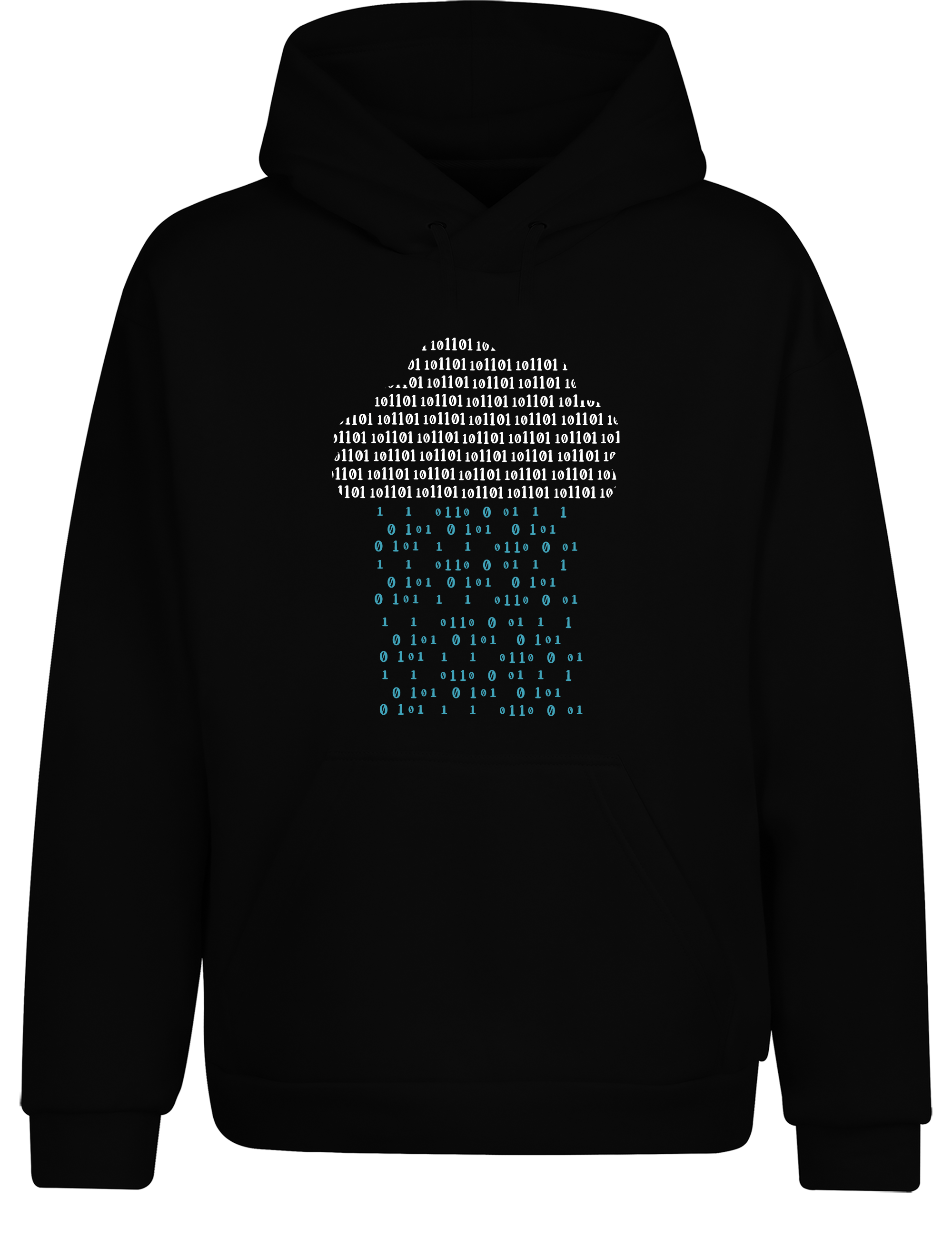 Binary Mushroom – Hoodie im Retro Stil | Lustiger Kapuzenpullover für Gamer, Programmierer & IT-Fans