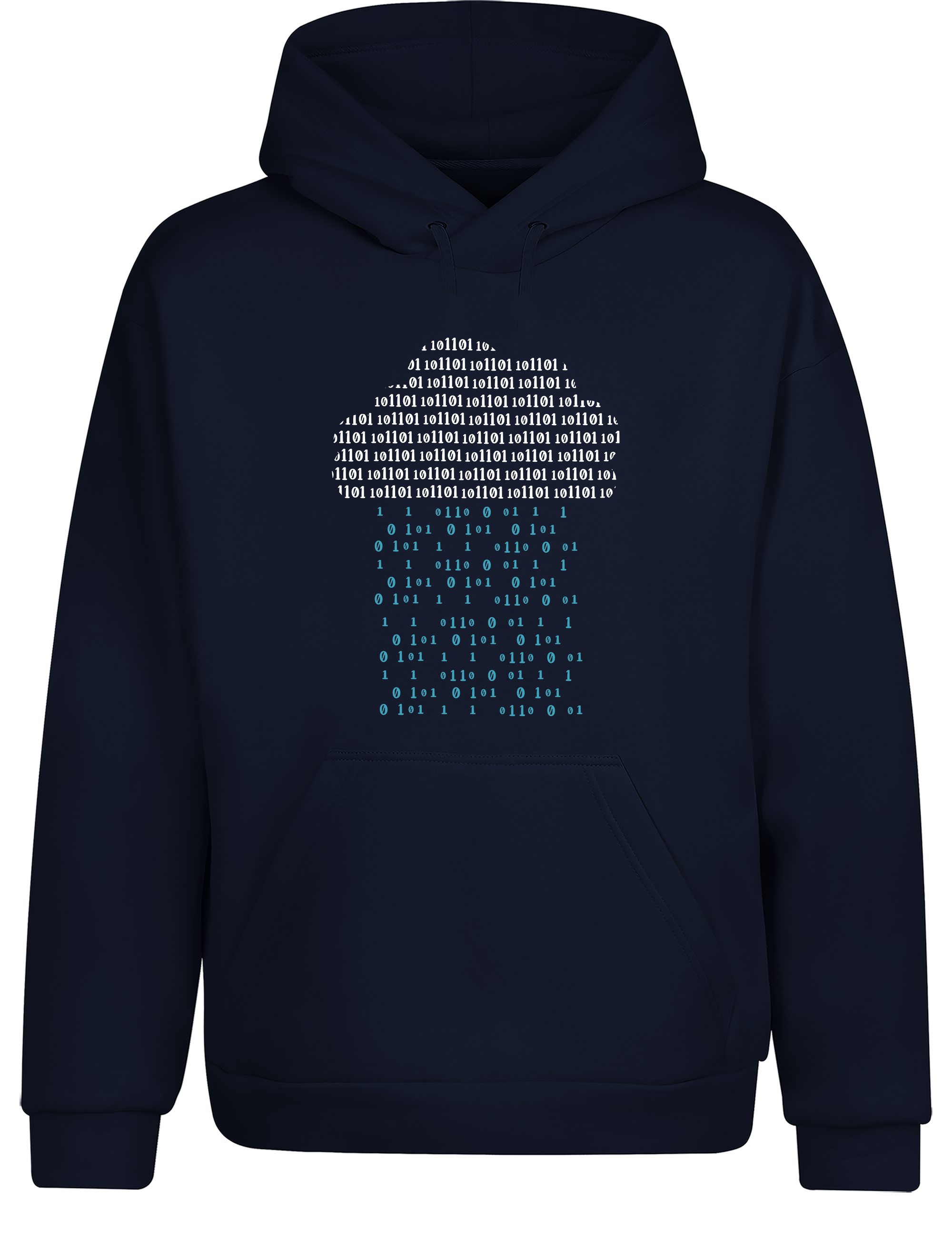 Binary Mushroom – Hoodie im Retro Stil | Lustiger Kapuzenpullover für Gamer, Programmierer & IT-Fans