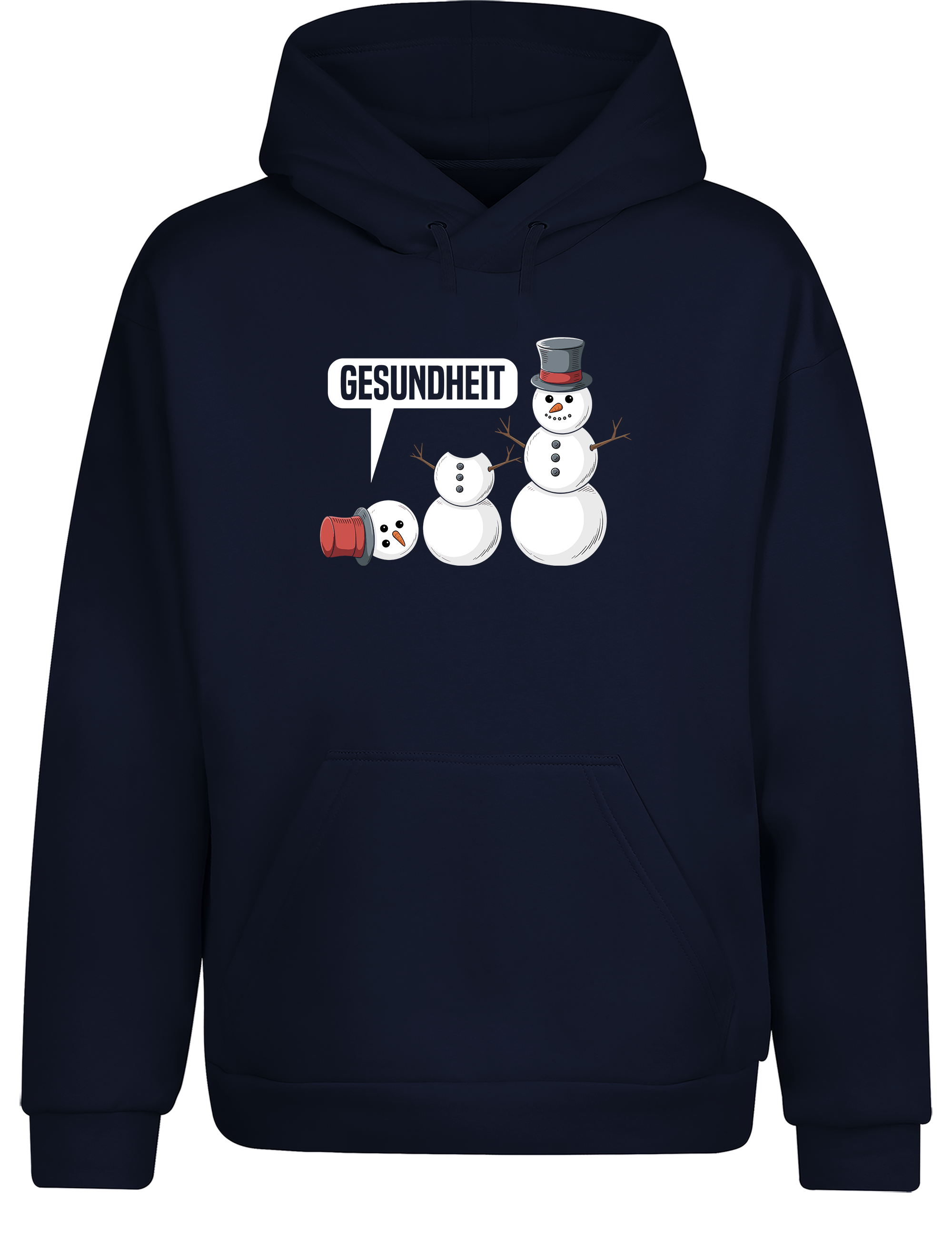 Unisex Hoodie „Gesundheit – Schneemann Gag“ | Lustiger Winter Hoodie für Weihnachten & Alltag