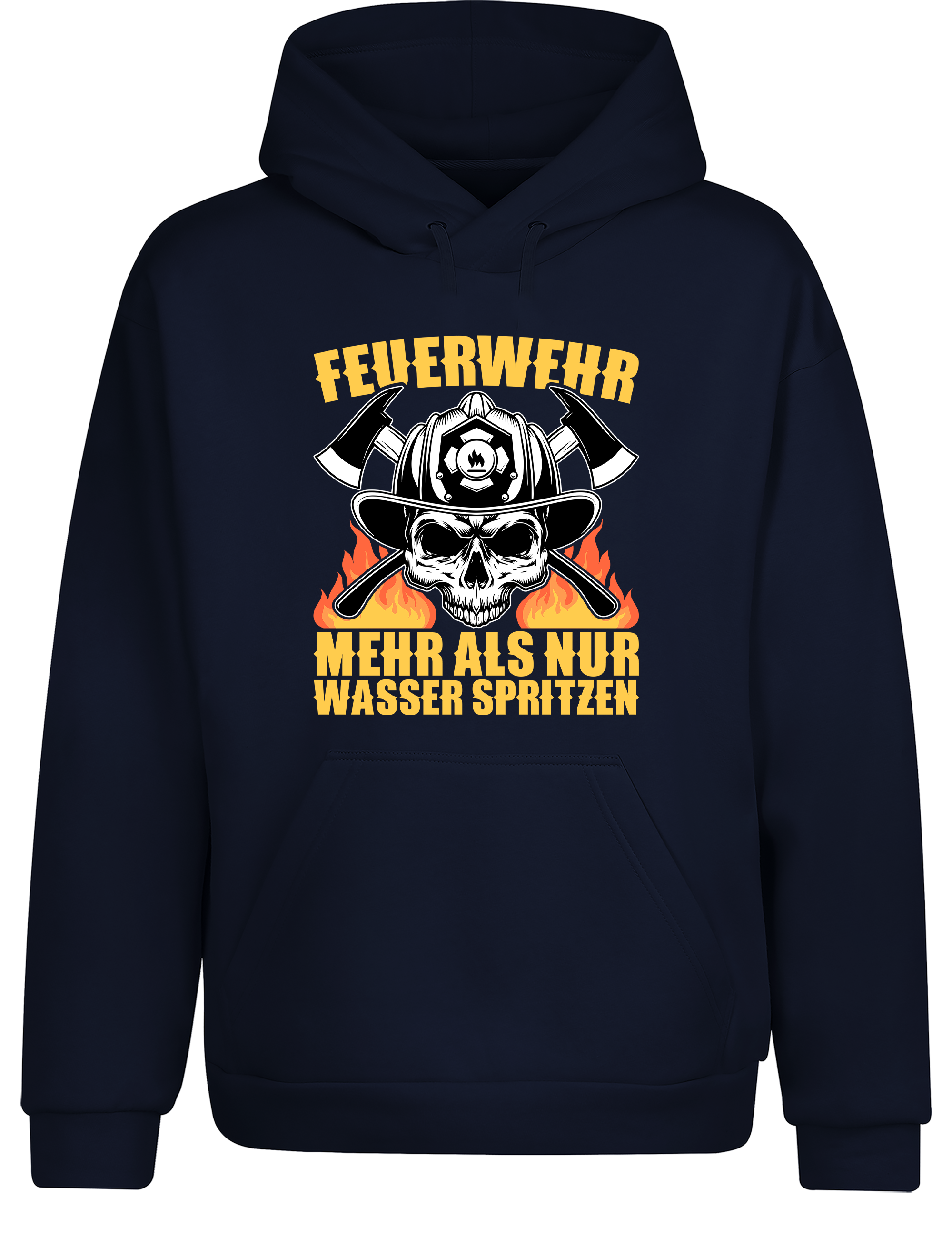 Unisex Hoodie Feuerwehr Mehr als nur Wasser spritzen | Feuerwehr Hoodie mit Totenkopf