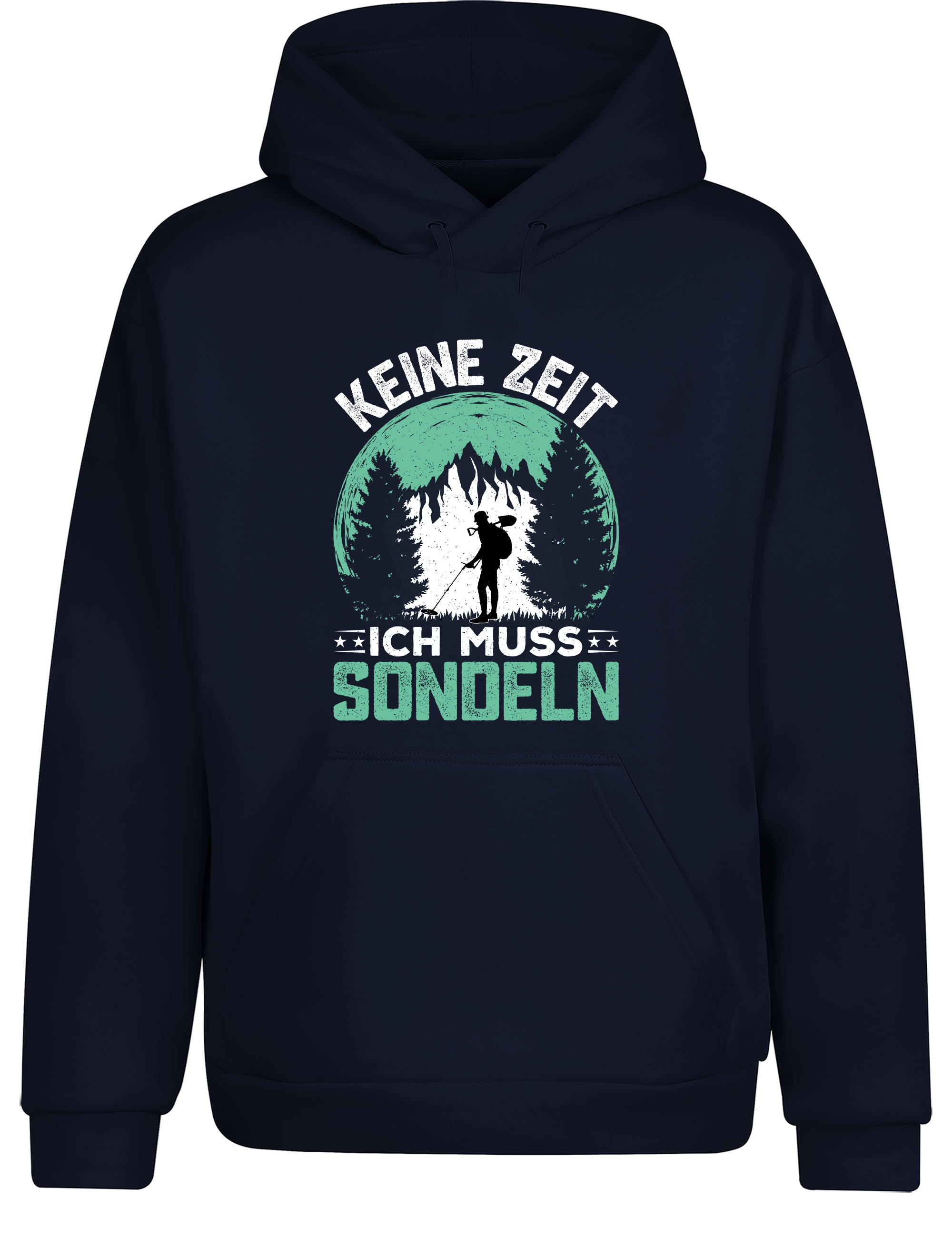 Kein Zeit, ich muss sondeln – Hoodie im Retro Stil | Bequemer Kapuzenpullover für Sondengänger, Freizeit & Geschenkidee
