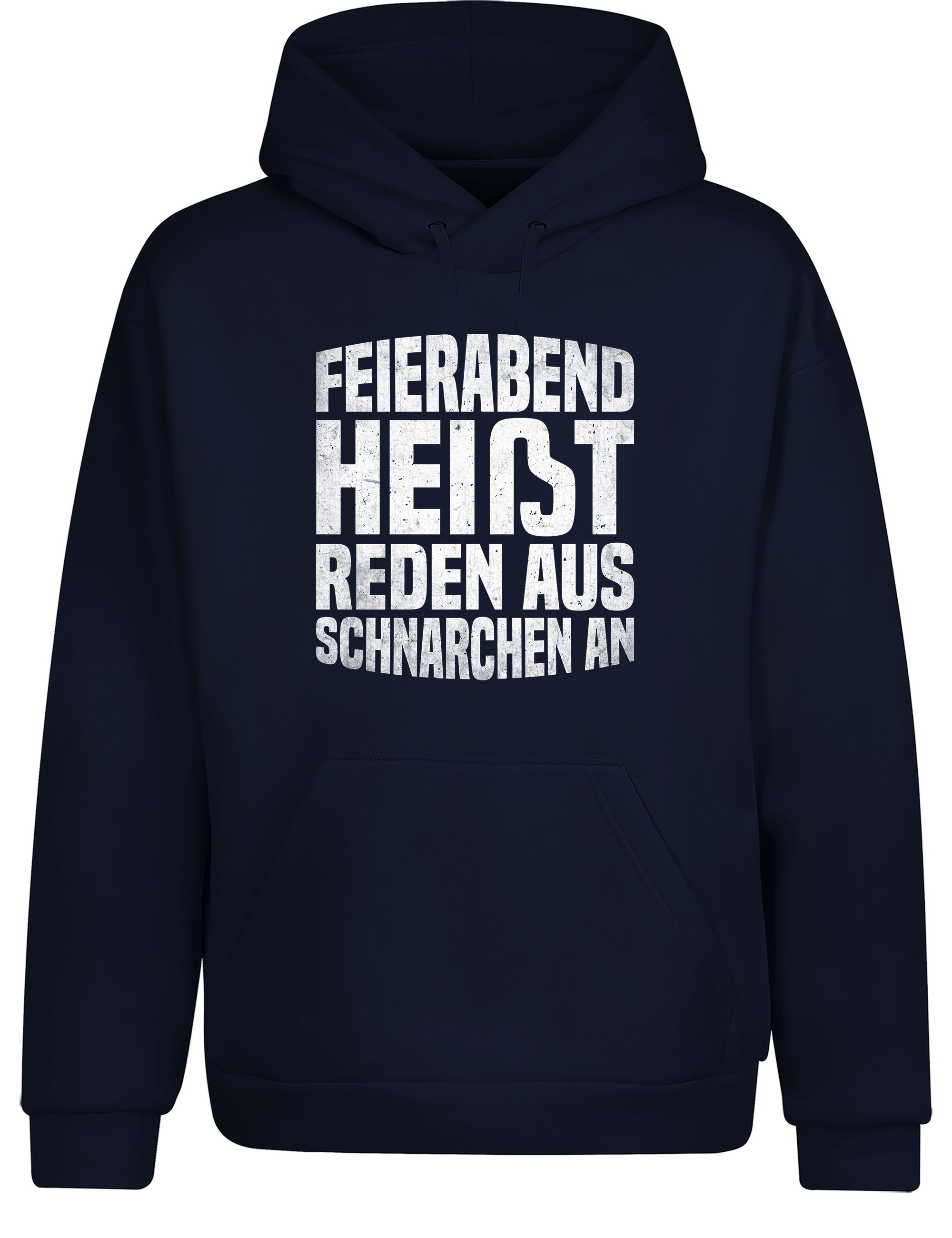 Feierabend Humor – Hoodie „Reden aus, Schnarchen an“ | Lustiger Kapuzenpullover für Couchhelden & Schlafkönige