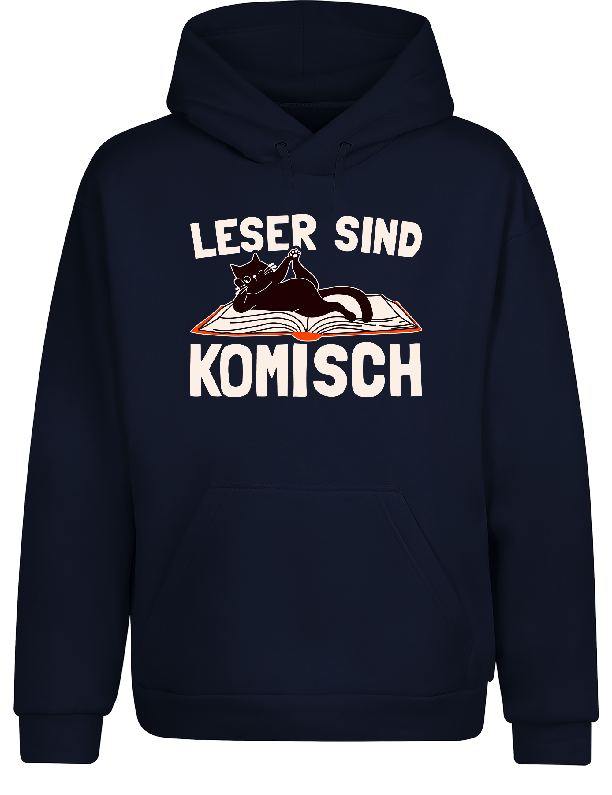 Leser sind komisch – Hoodie im Retro Stil | Lustiger Kapuzenpullover für Bücherfreunde, Bibliothek & Geschenkidee