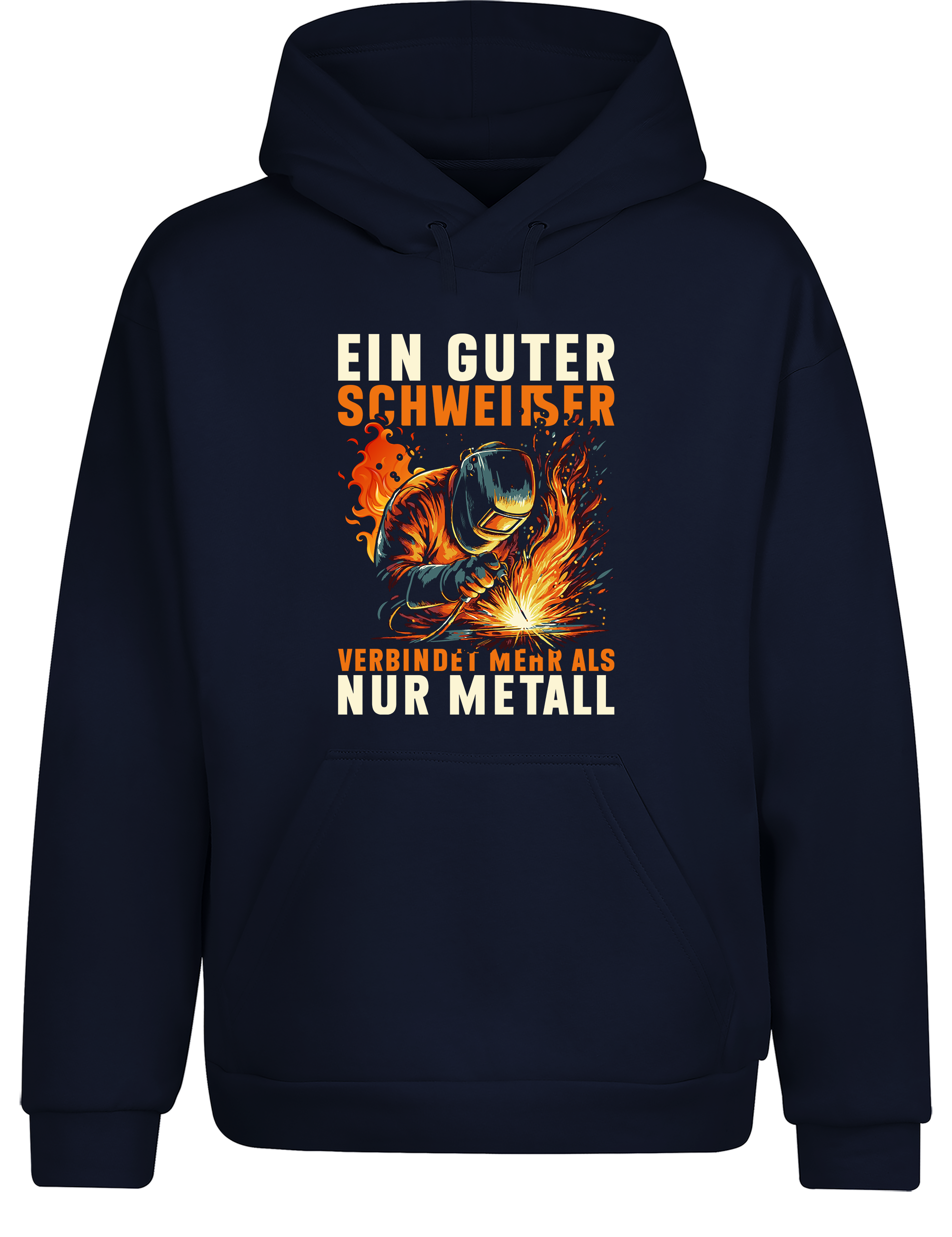 Ein guter Schweißer verbindet mehr als nur Metall – Hoodie im Retro Stil | Lustiger Kapuzenpullover für Schweißer, Metallbauer & Handwerker