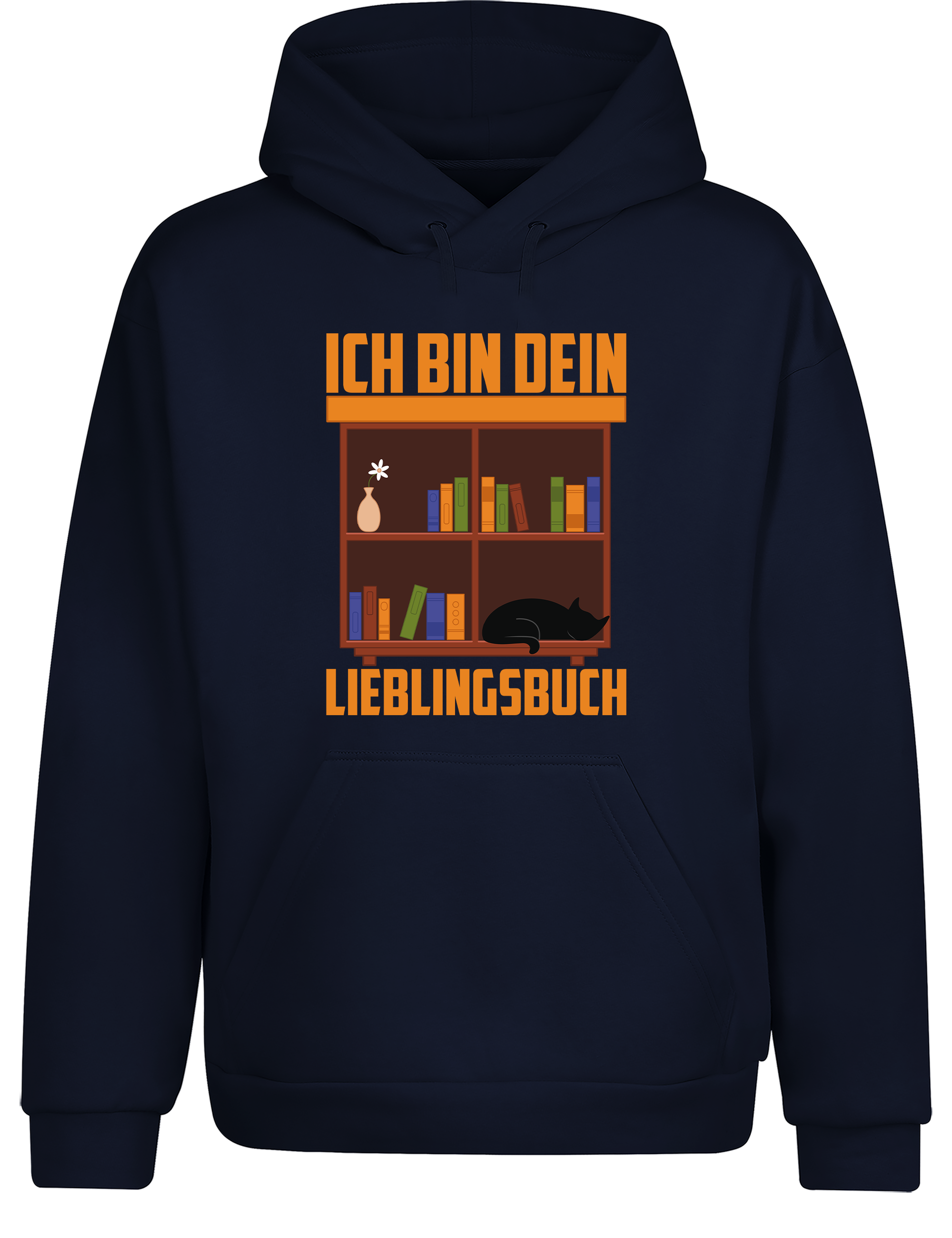 Ich bin dein Lieblingsbuch – Hoodie im Retro Stil | Lustiger Kapuzenpullover für Bücherfreunde, Lesen & Freizeit