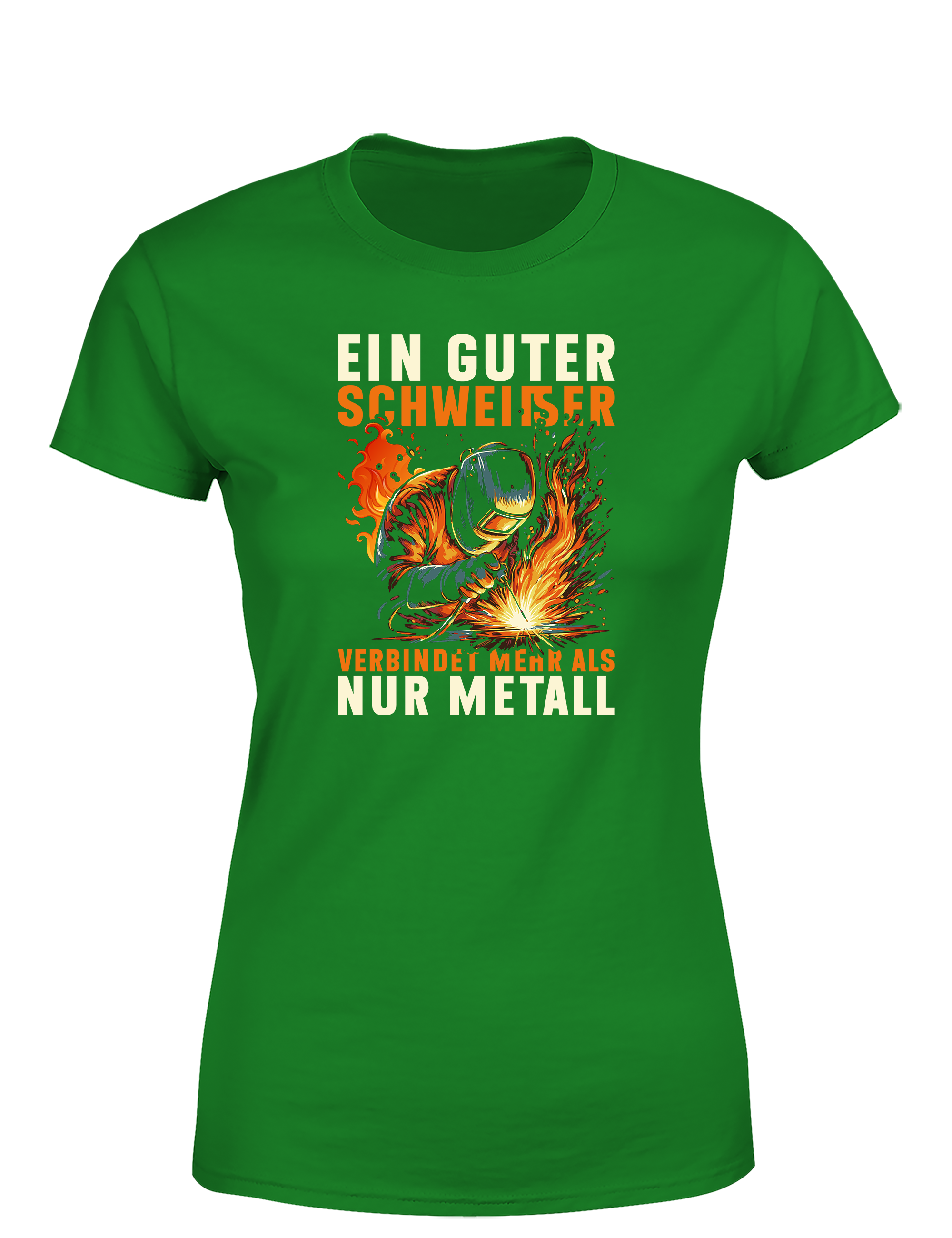 Ein guter Schweißer verbindet mehr als nur Metall – Damen T-Shirt im Retro Stil | Lustiges Shirt für Schweißerinnen, Metallbauerinnen & Handwerkerinnen