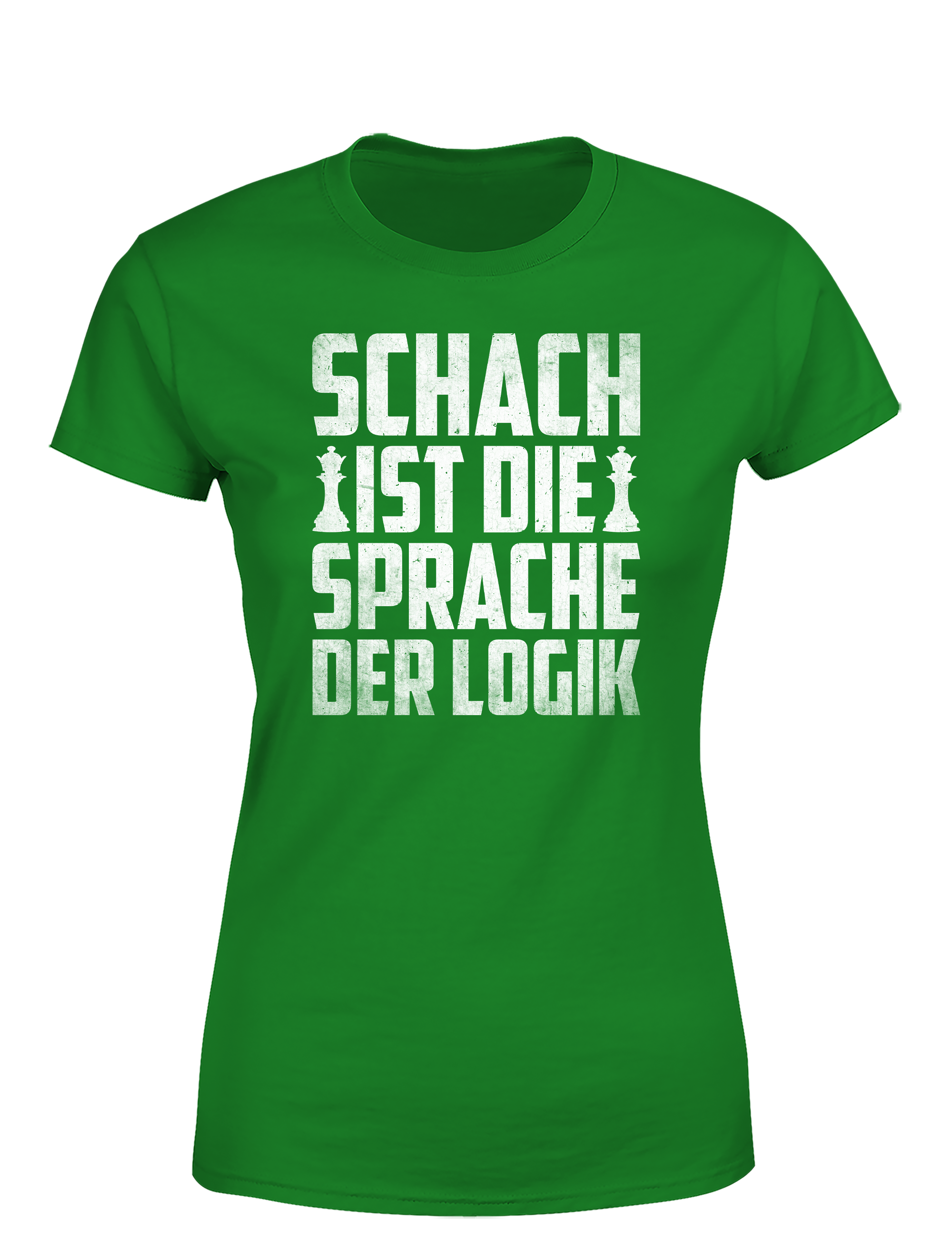 Schach ist die Sprache der Logik – Damen T-Shirt im Retro Stil | Stylisches Damen Shirt für Schachspielerinnen, Turniere, Freizeit & Geschenkidee