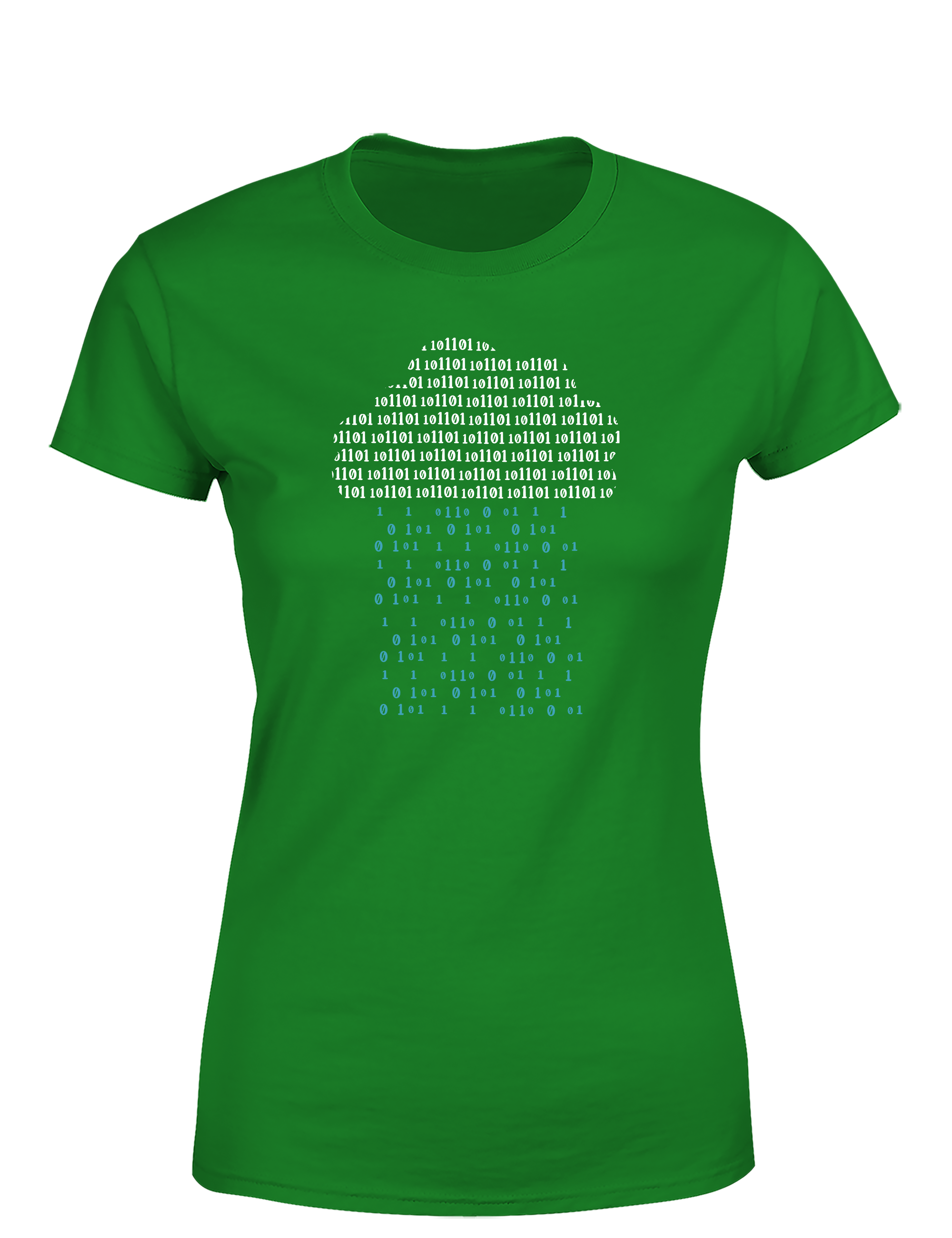 Binary Mushroom – Damen T-Shirt im Retro Stil | Lustiges Nerd Shirt für Gamerinnen, Programmiererinnen & IT-Fans