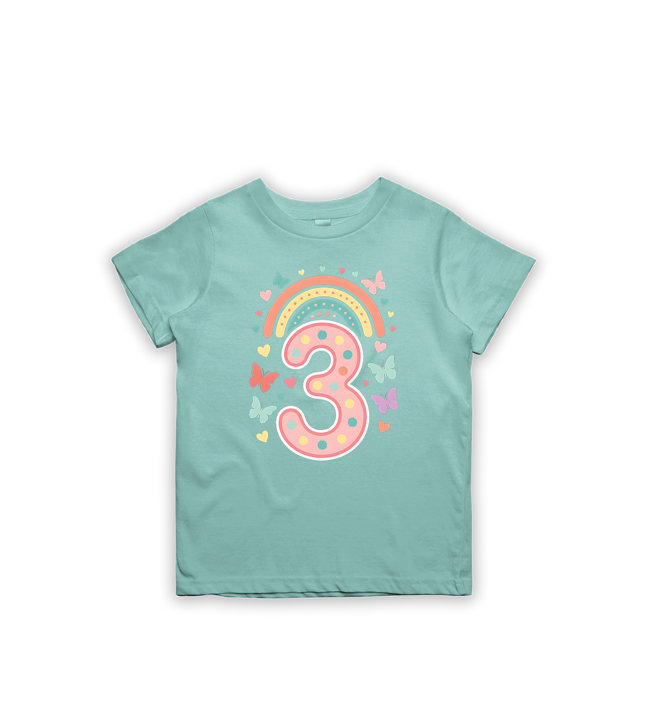 3. Geburtstag Regenbogen Kinder T-Shirt