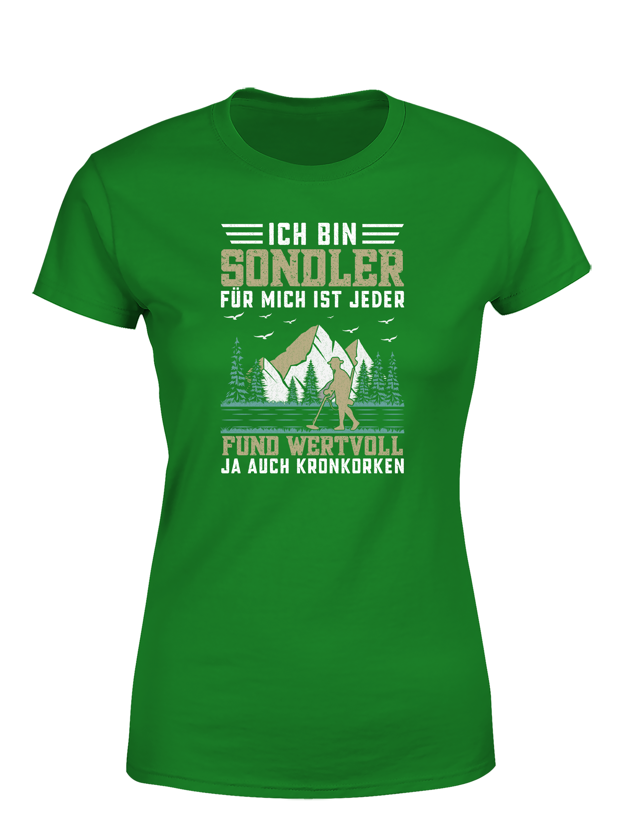 Ich bin Sondlerin – für mich ist jeder Fund wertvoll (ja, auch Kronkorken) – Damen T-Shirt im Retro Stil | Lustiges Shirt für Schatzsucherinnen, Freizeit & Geschenkidee