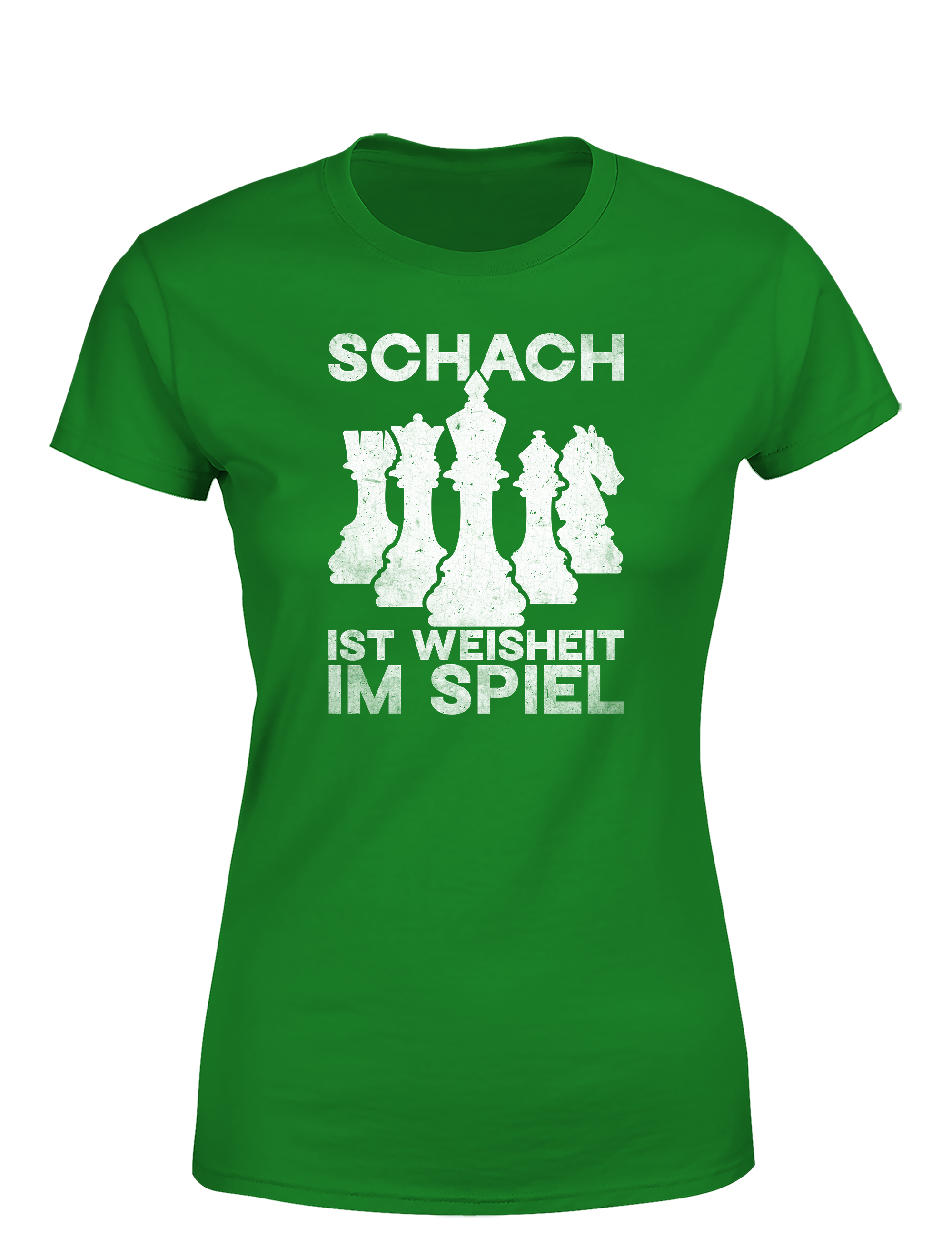 Schach ist Weisheit im Spiel – Damen T-Shirt im Retro Stil | Stylisches Damen Shirt für Schachspielerinnen, Turniere, Freizeit & Geschenkidee