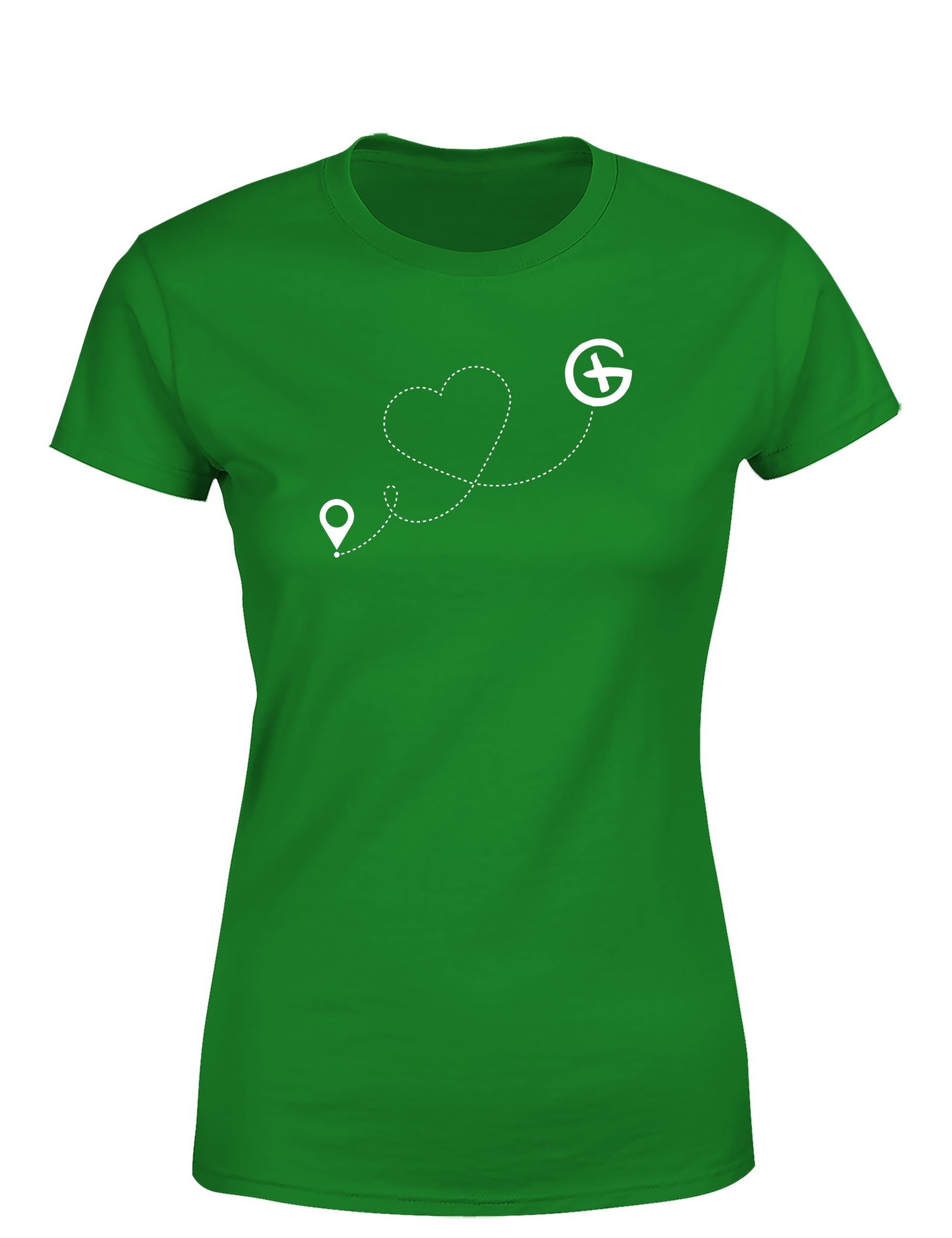 Geocaching Herz – Damen T-Shirt im Retro Stil | Stylisches Shirt für Geocacherinnen, Schatzsucherinnen & Outdoor-Fans