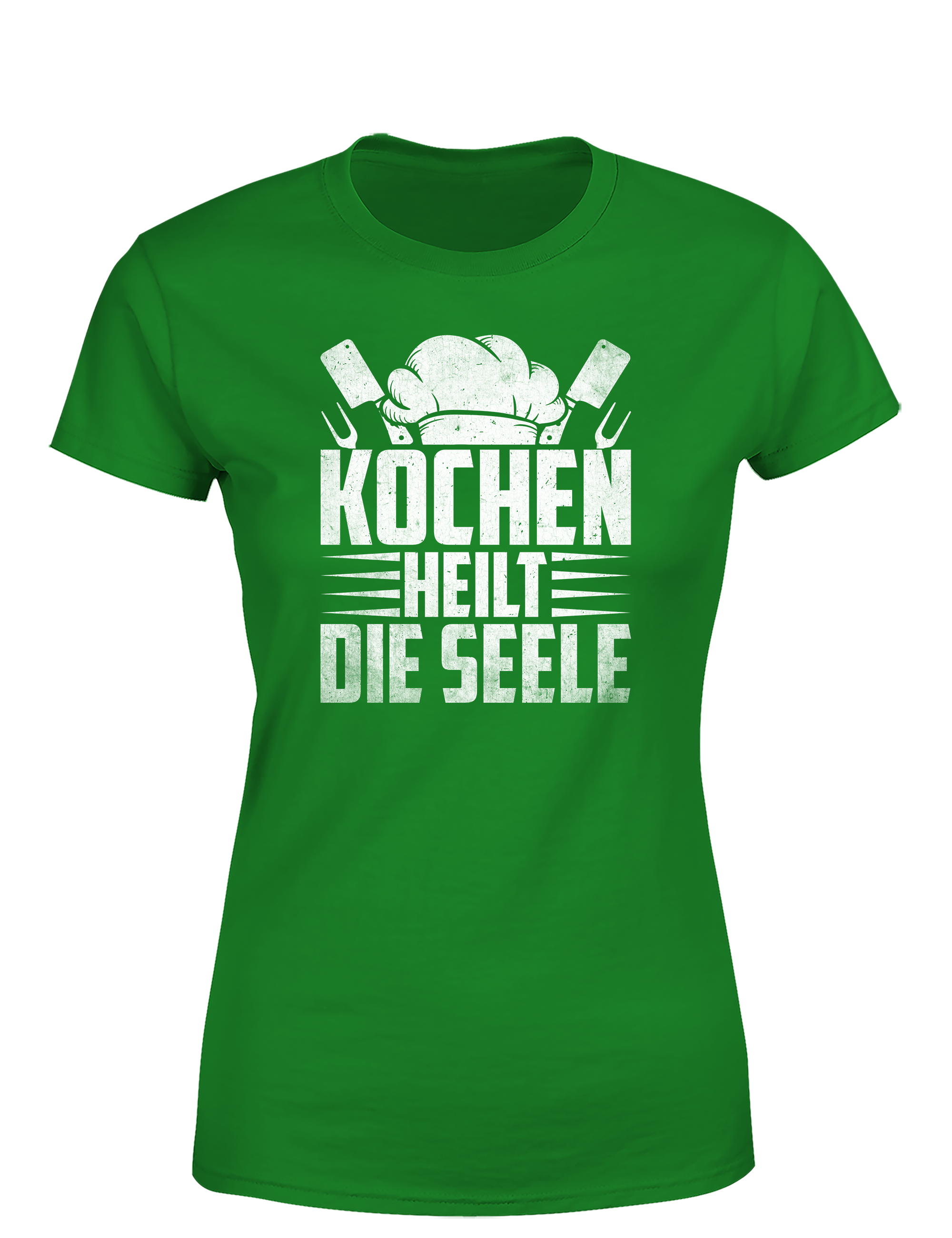Damen T-Shirt „Kochen heilt die Seele“ | Stylisches Koch Shirt für Frauen mit Herz