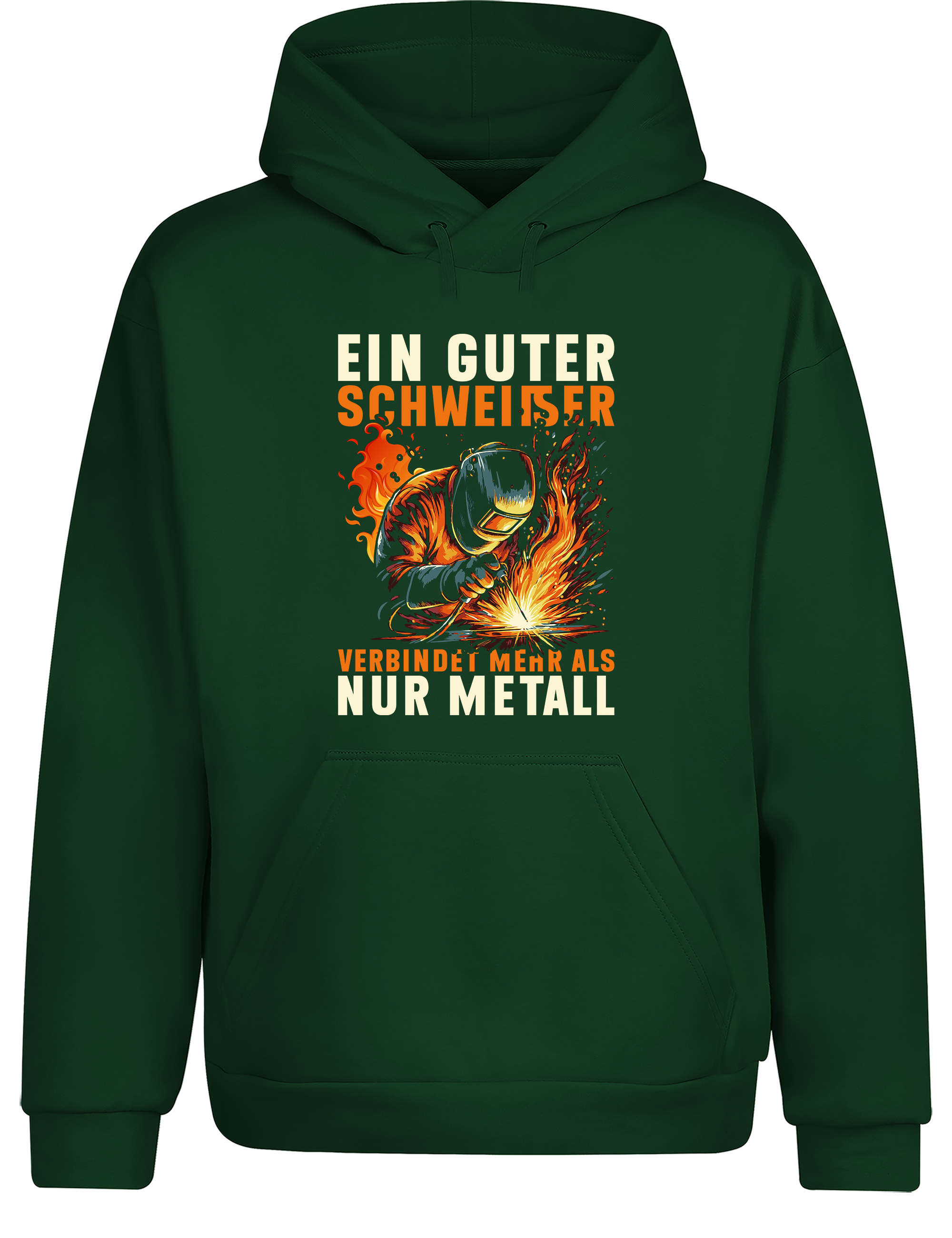 Ein guter Schweißer verbindet mehr als nur Metall – Hoodie im Retro Stil | Lustiger Kapuzenpullover für Schweißer, Metallbauer & Handwerker