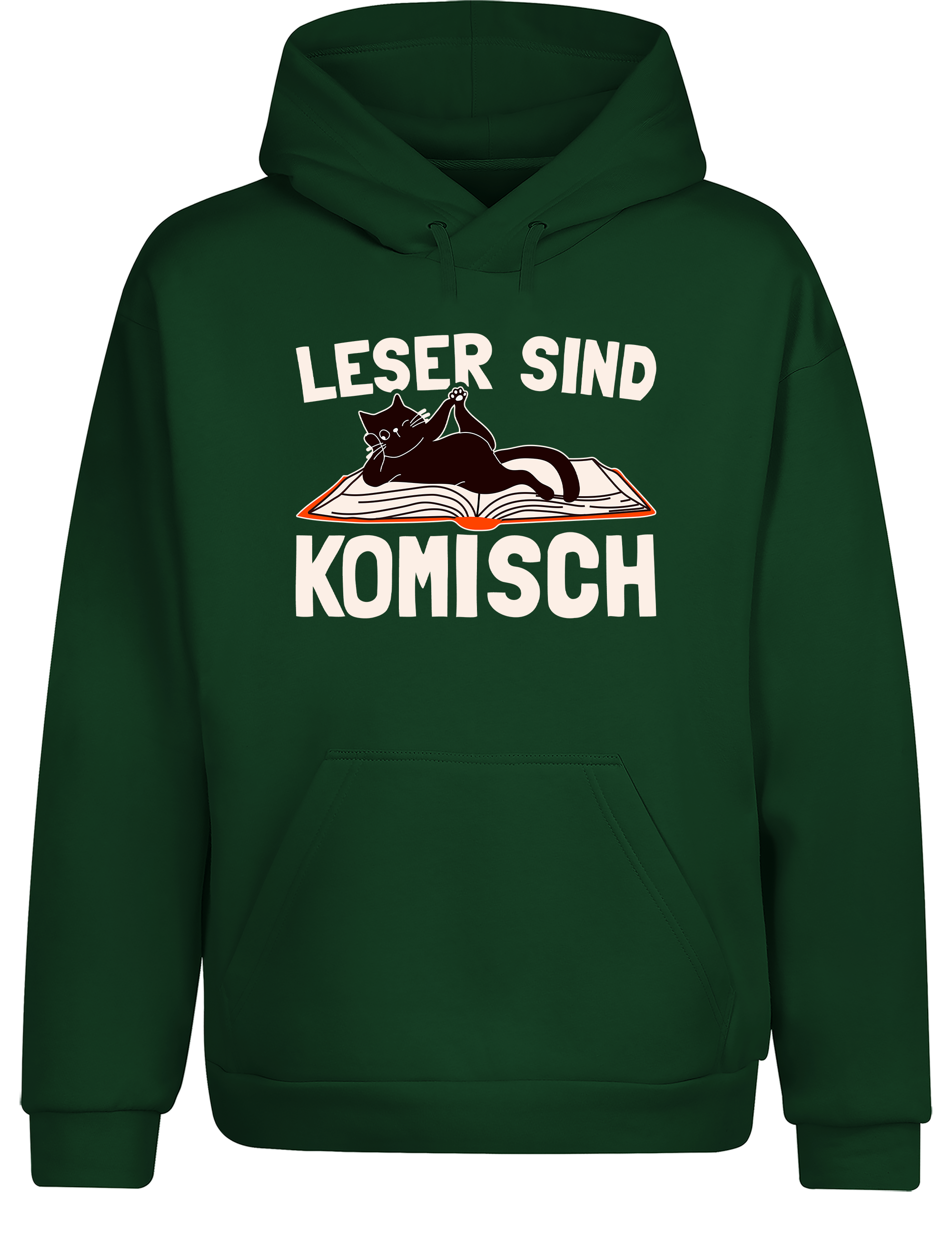 Leser sind komisch – Hoodie im Retro Stil | Lustiger Kapuzenpullover für Bücherfreunde, Bibliothek & Geschenkidee