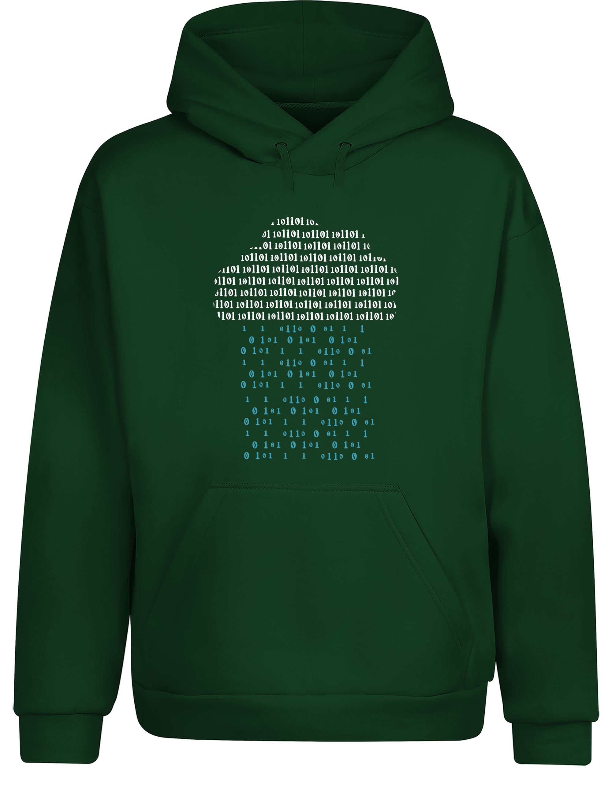 Binary Mushroom – Hoodie im Retro Stil | Lustiger Kapuzenpullover für Gamer, Programmierer & IT-Fans