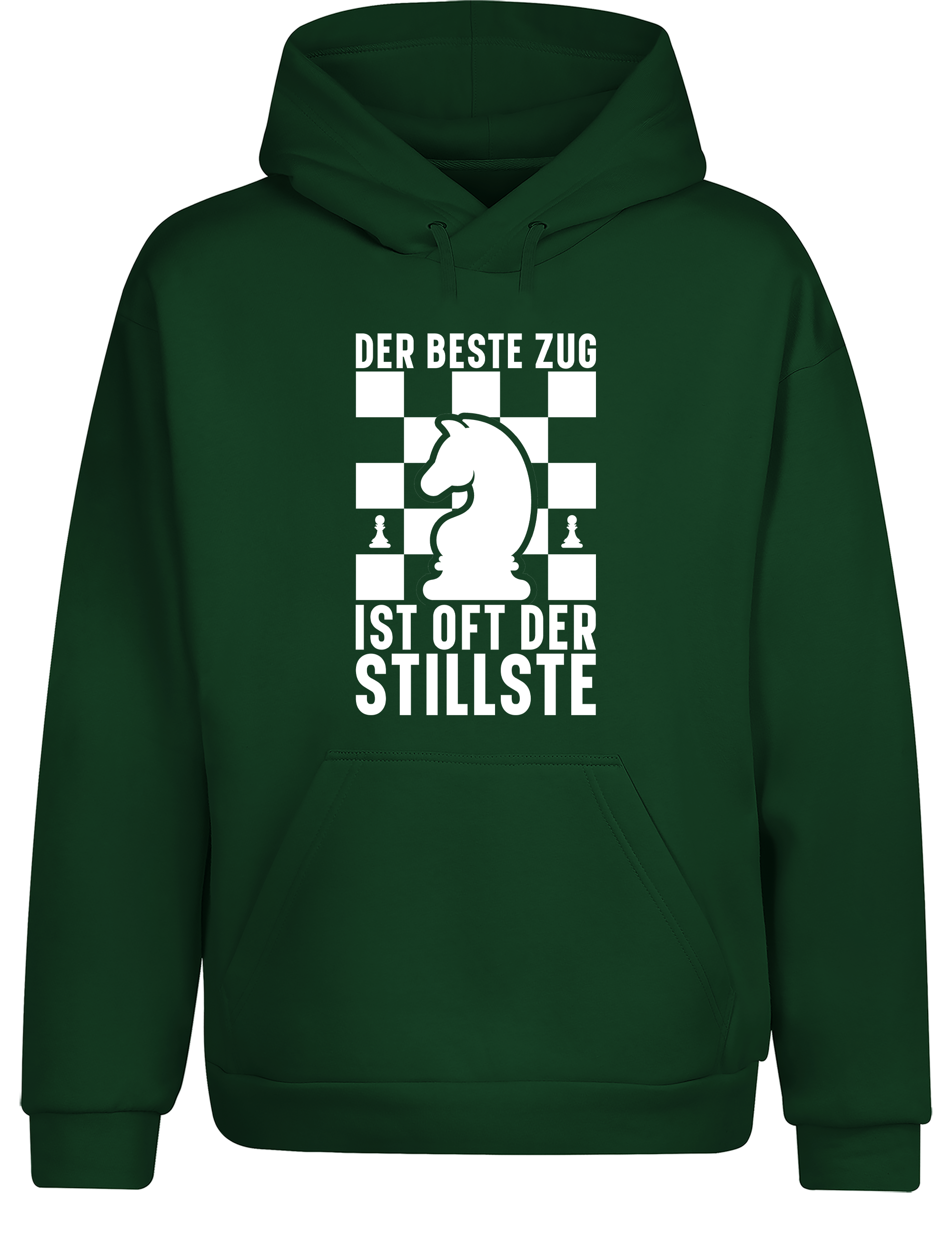 Der beste Zug ist oft der stillste – Hoodie im Retro-Stil | Perfekter Kapuzenpullover für Schachspieler, Turniere, Freizeit & als Geschenkidee