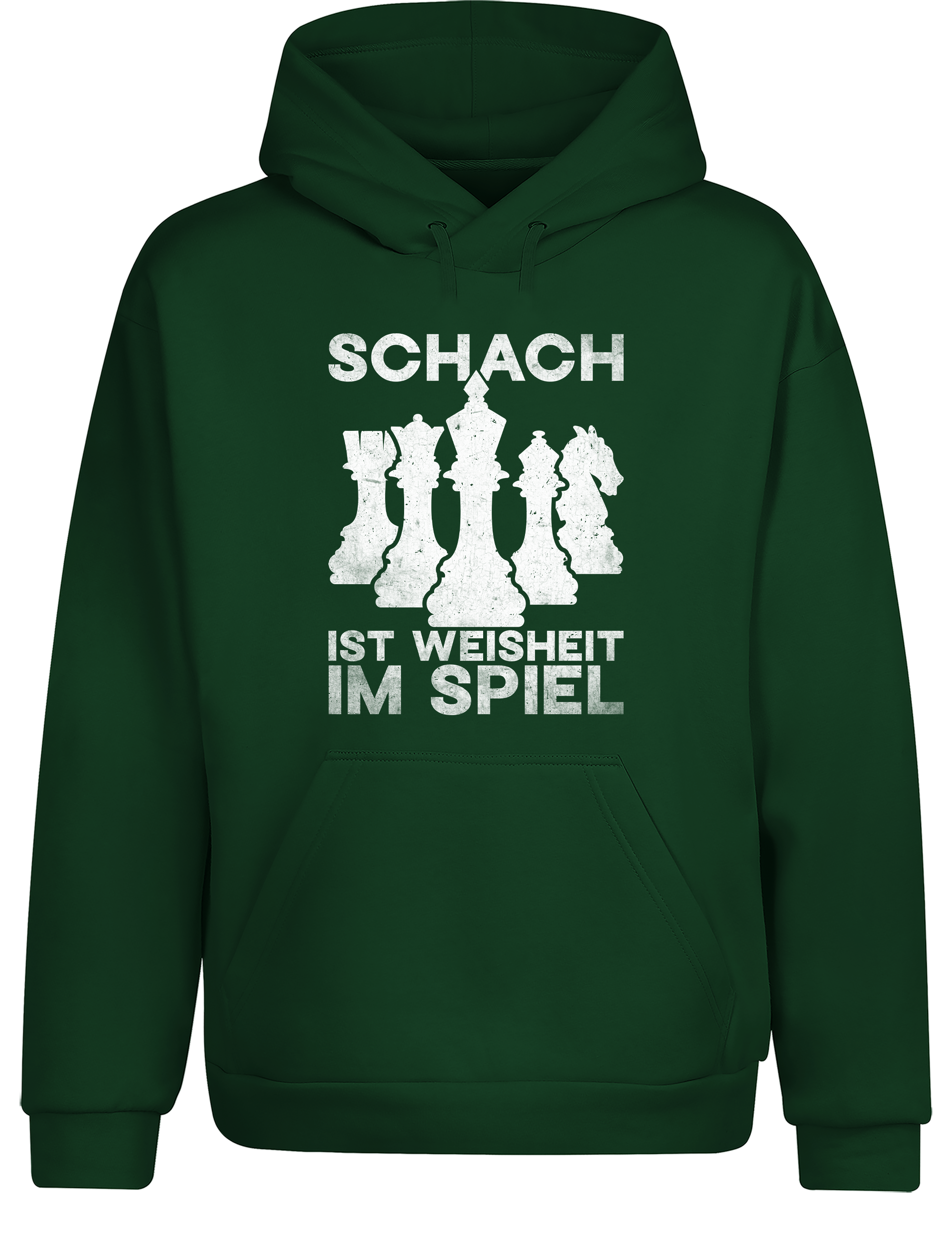 Schach ist Weisheit im Spiel – Hoodie im Retro-Stil | Perfekter Kapuzenpullover für Schachspieler, Turniere, Freizeit & als Geschenkidee