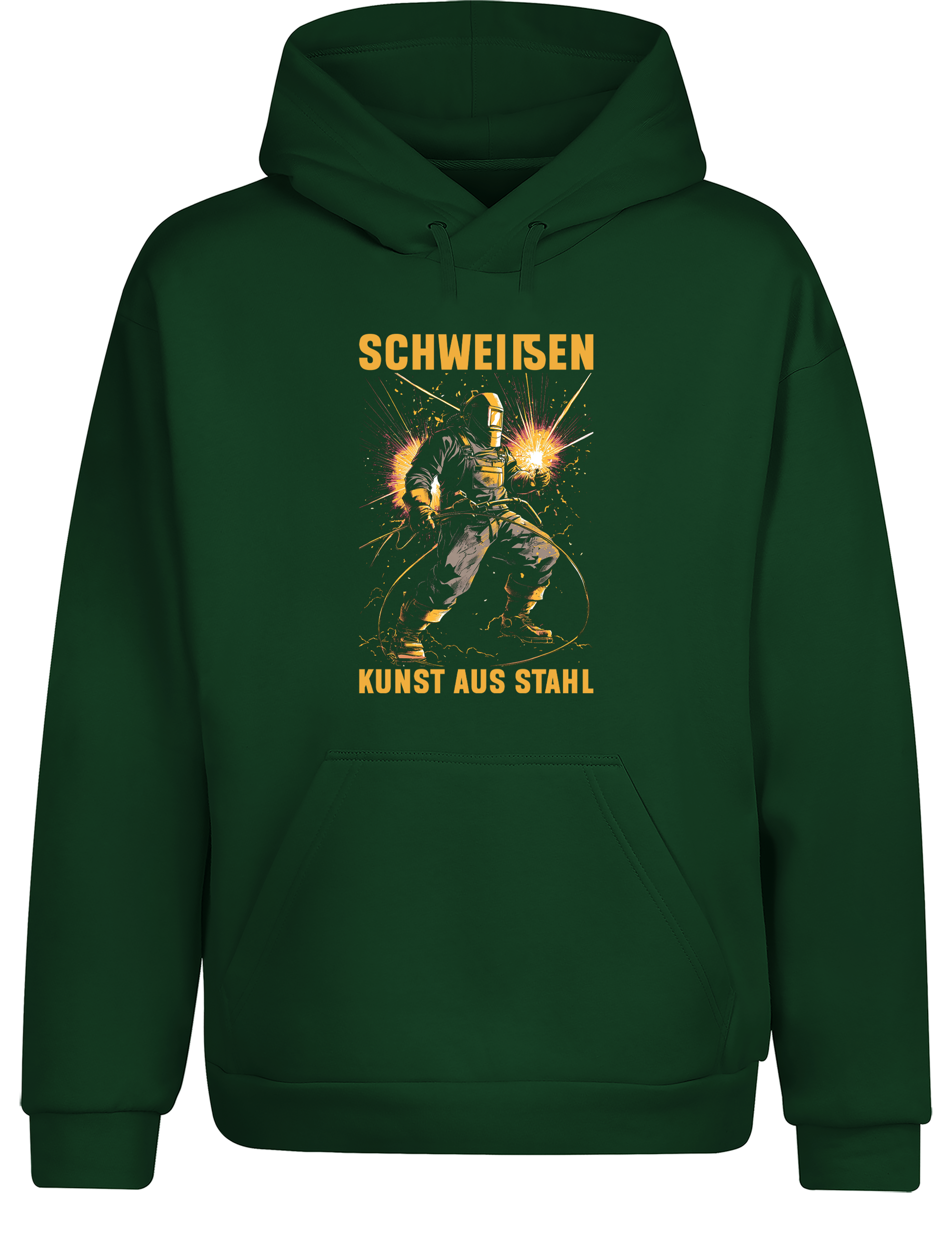 Schweißen – Kunst aus Stahl – Hoodie im Retro Stil | Lustiger Kapuzenpullover für Schweißer, Metallbauer & Handwerker