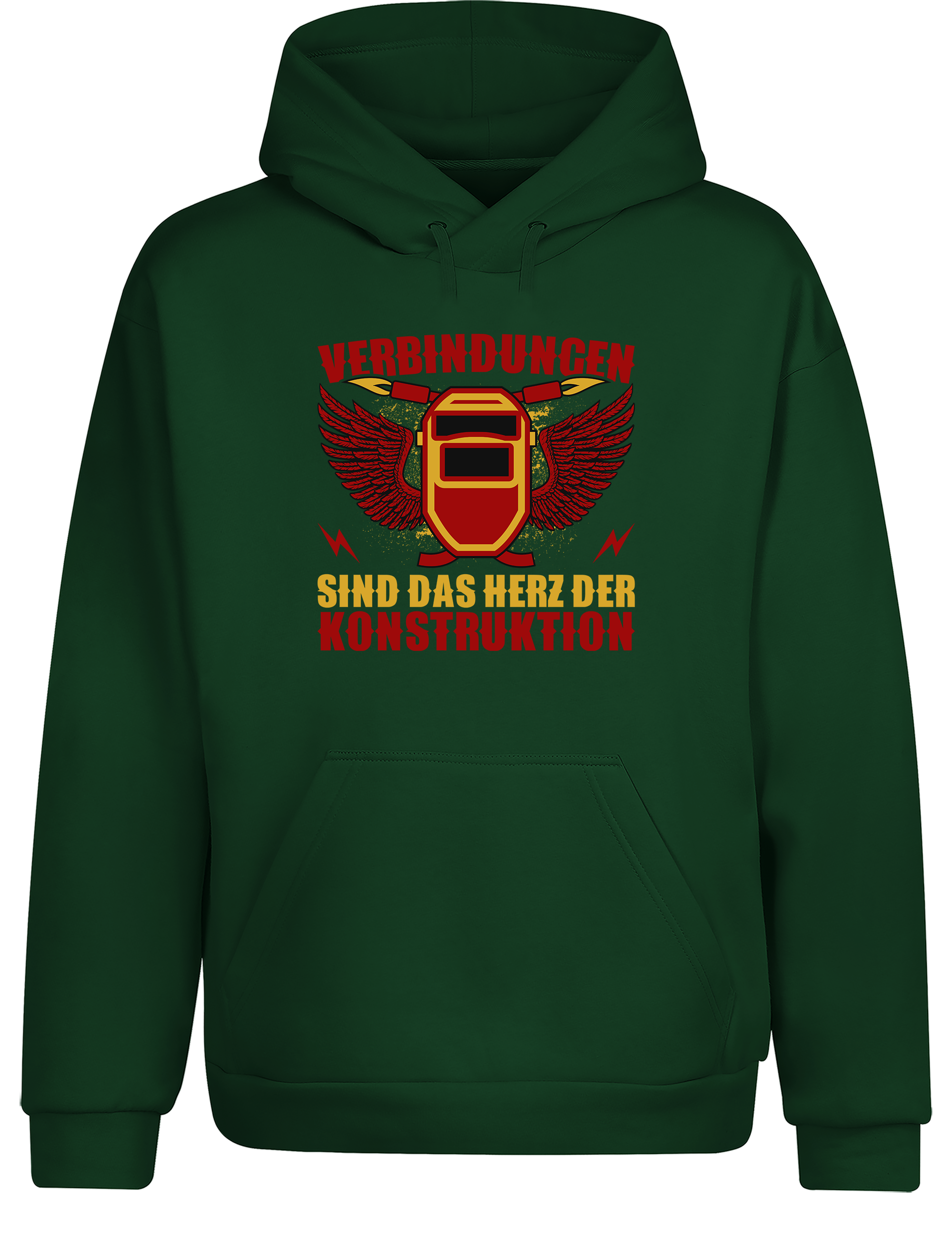 Verbindungen sind das Herz der Konstruktion – Hoodie im Retro Stil | Lustiger Kapuzenpullover für Bauingenieure, Handwerker & Konstrukteure
