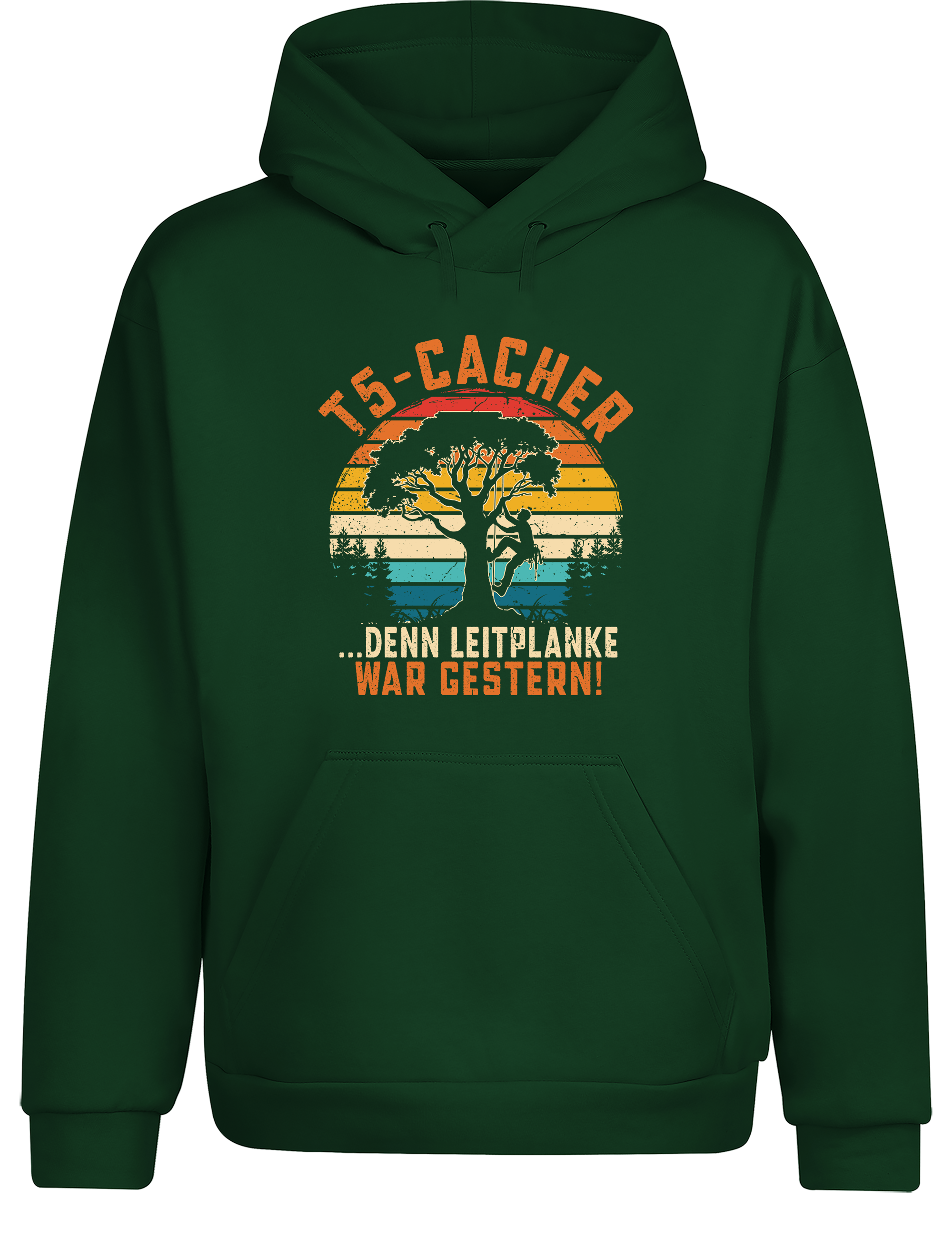 T5-Cacher – Hoodie „Leitplanke war gestern“ | Lustiger Kapuzenpullover für Geocacher & Abenteuerlustige