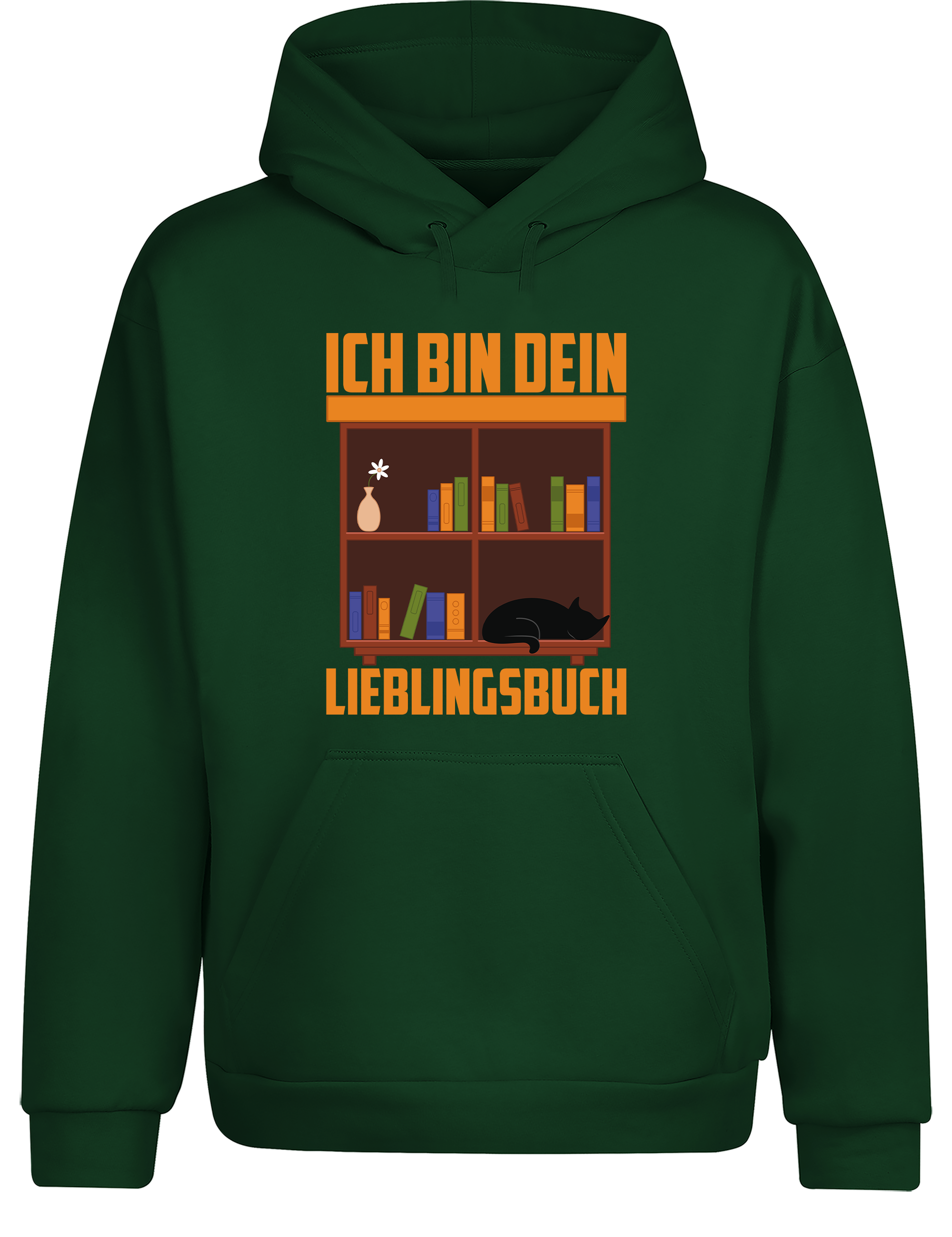 Ich bin dein Lieblingsbuch – Hoodie im Retro Stil | Lustiger Kapuzenpullover für Bücherfreunde, Lesen & Freizeit