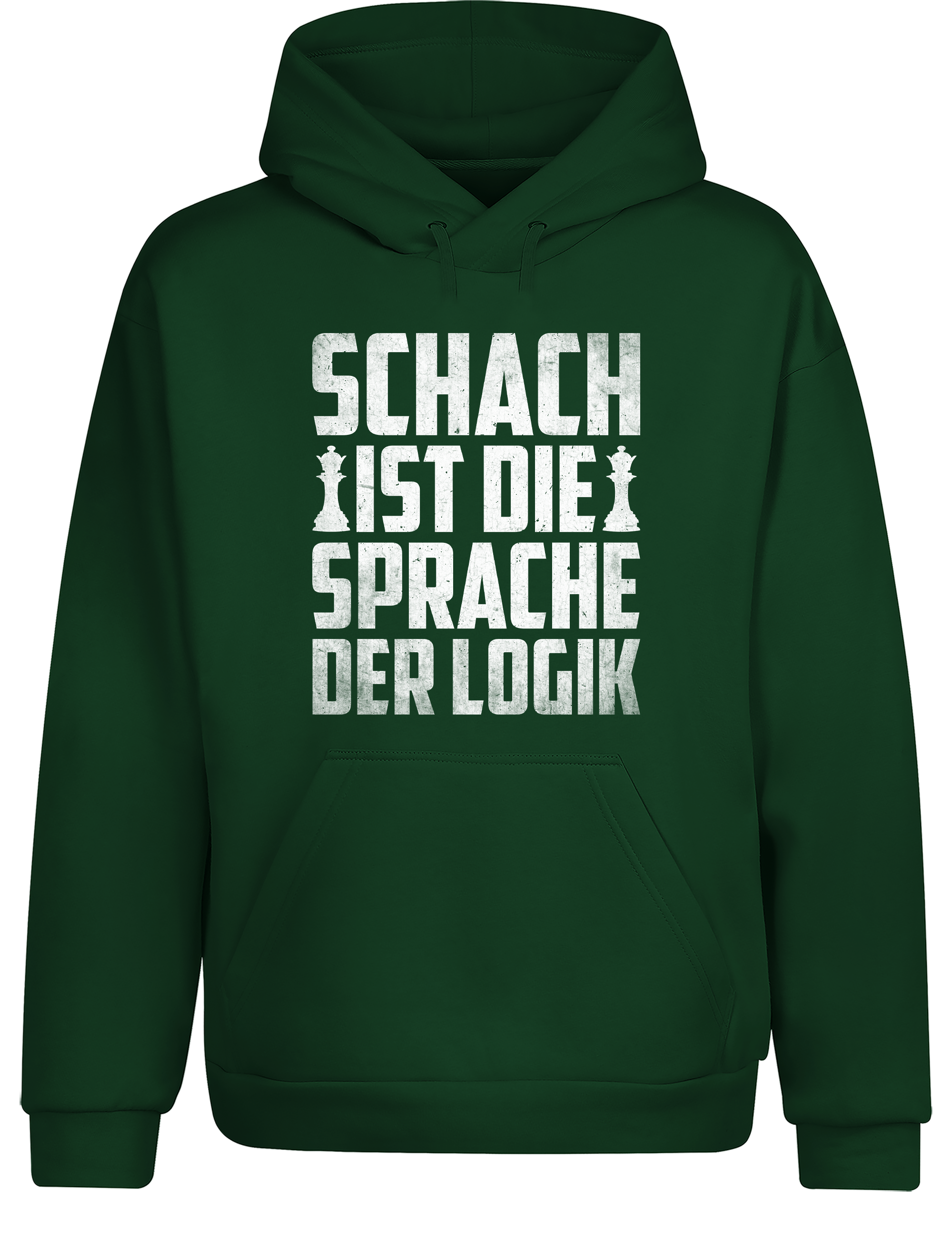 Schach ist die Sprache der Logik – Hoodie im Retro-Stil | Perfekter Kapuzenpullover für Schachspieler, Turniere, Freizeit & als Geschenkidee