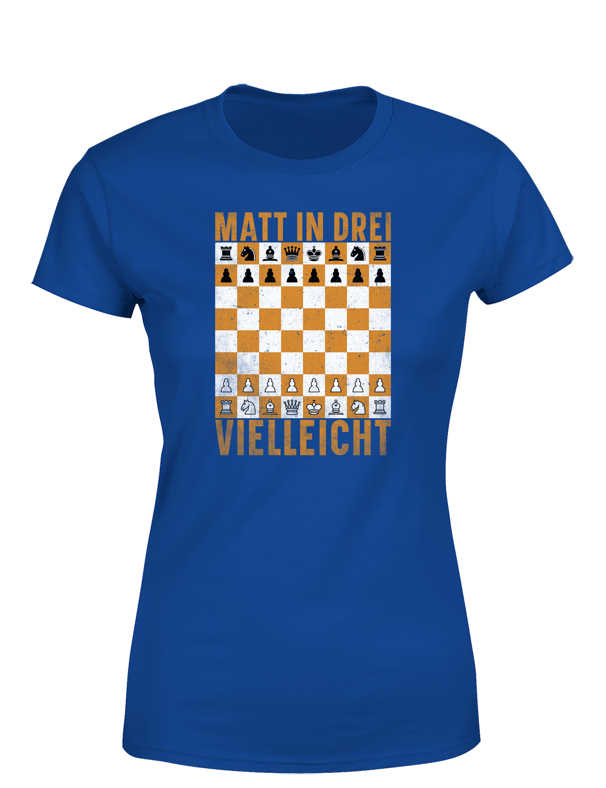 Matt in drei vielleicht – Damen T-Shirt im Retro Stil | Stylisches Damen Shirt für Schachspielerinnen, Turniere, Freizeit & Geschenkidee